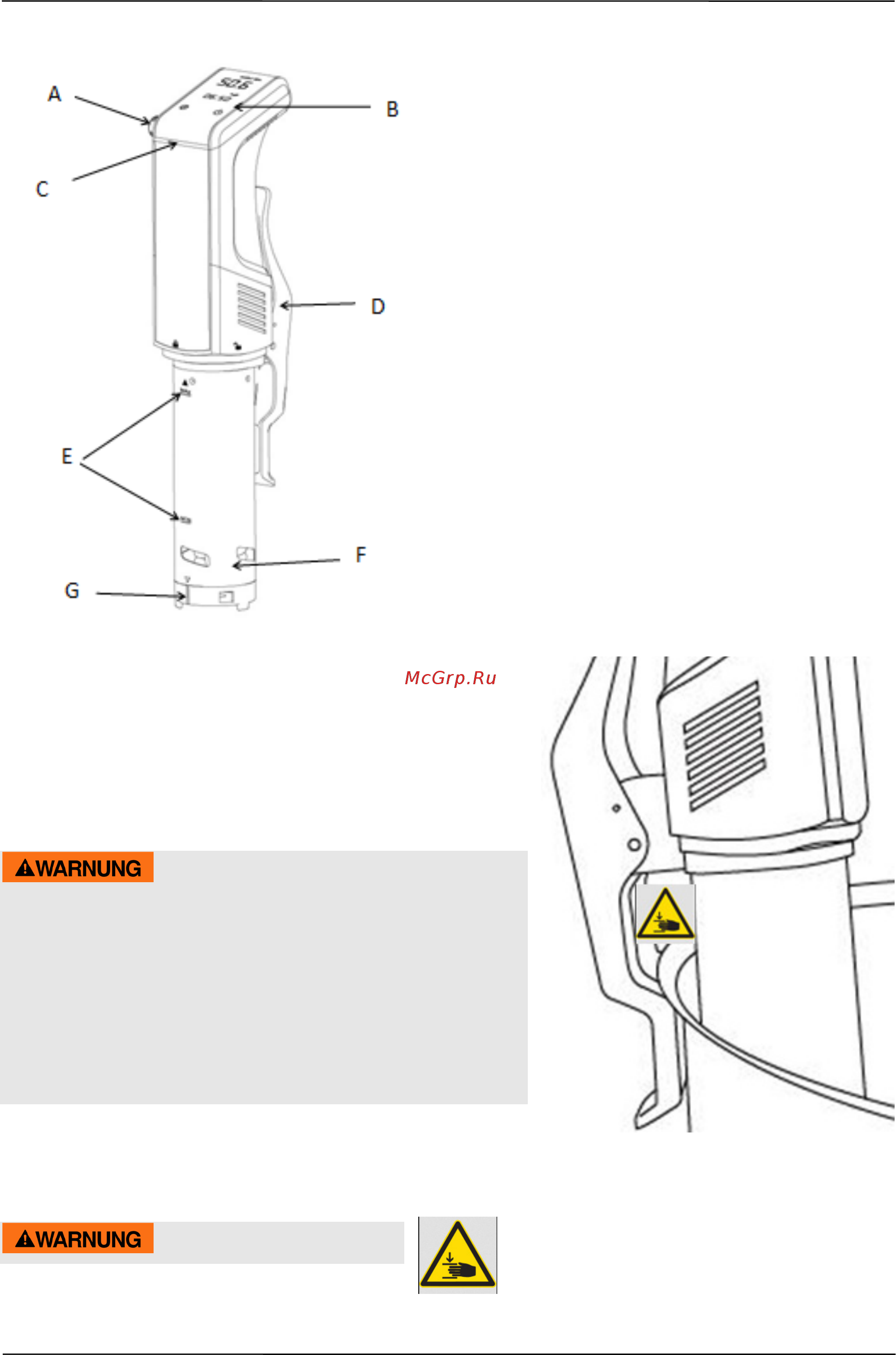 Caso SV 300 [90/164] Waarschuwing