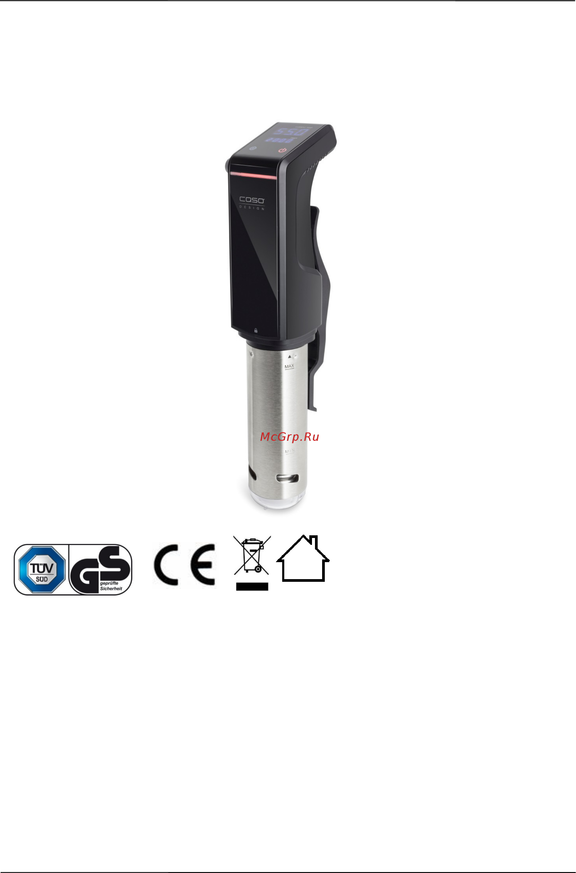 Caso SV 300 [98/164] Original bruksanvisning