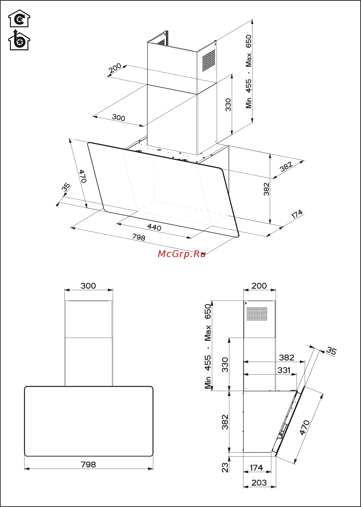 Faber GLAM-LIGHT EV8P WH/T A80 (110.0456.143) Руководство по монтажу онлайн [5/16] 281809
