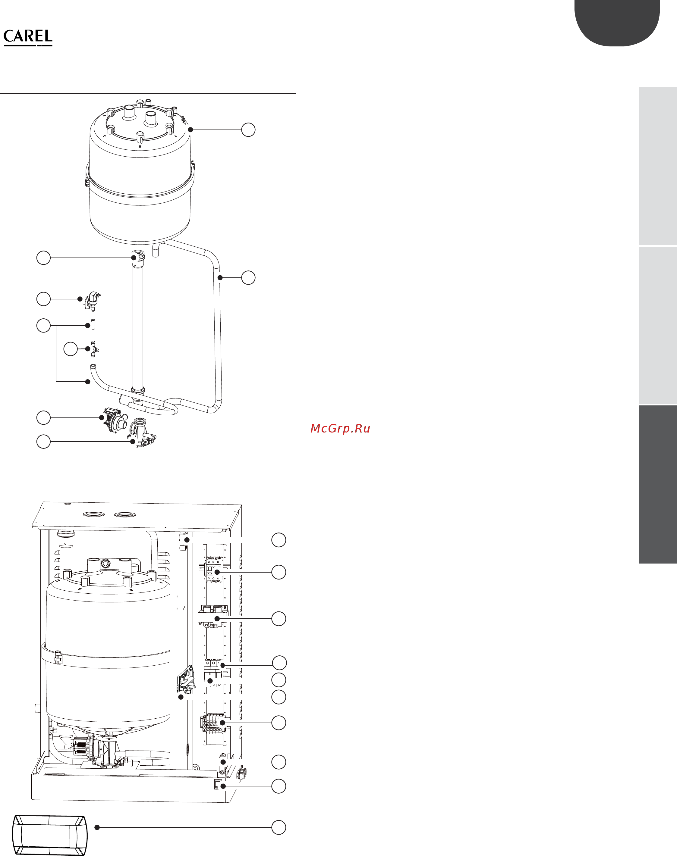 Carel UE025XL0E1 [33/60] Запасные части для моделей ue025 ue065