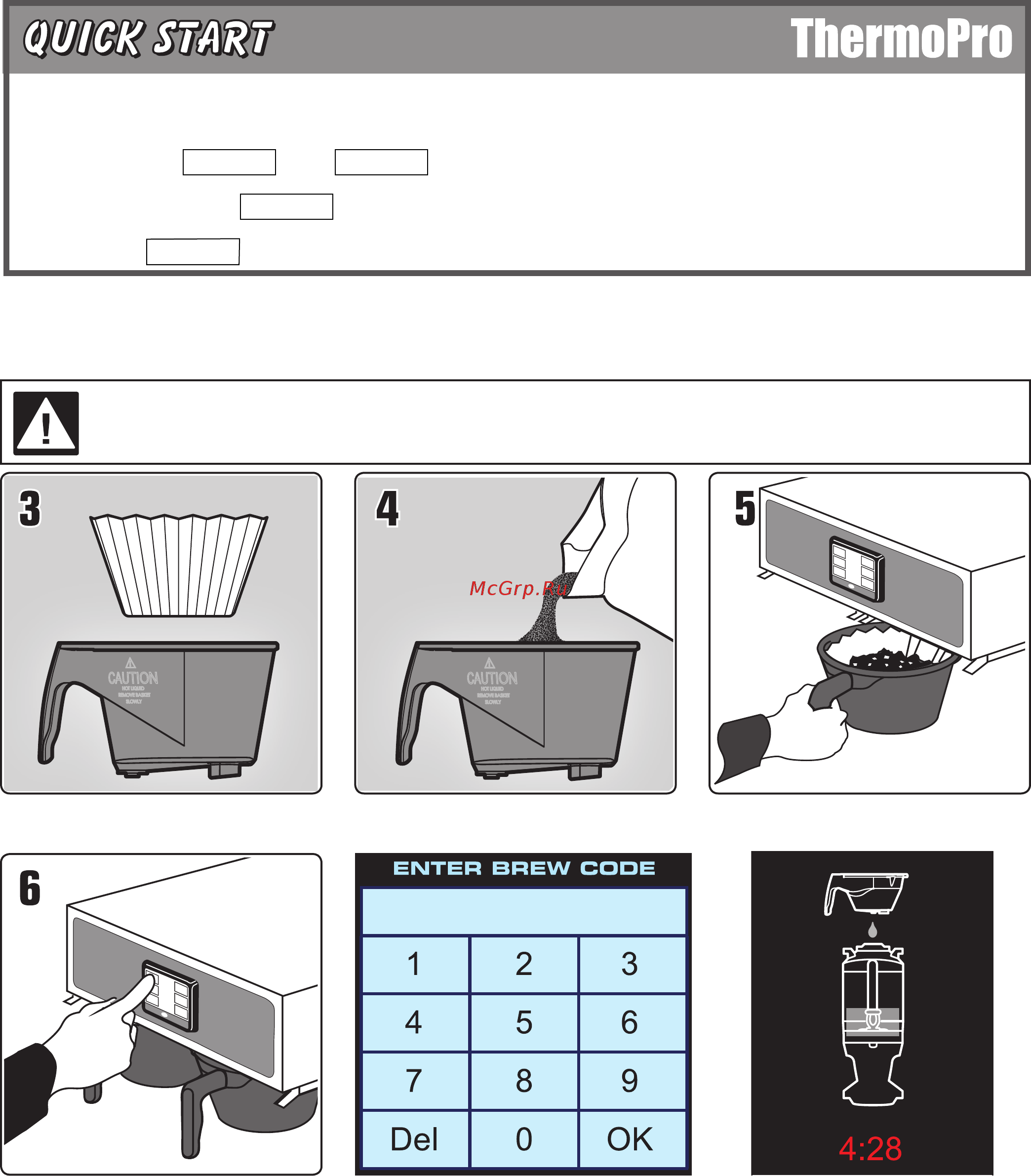Curtis G4TP1T30A3100 [2/18] Coffee brewing instructions