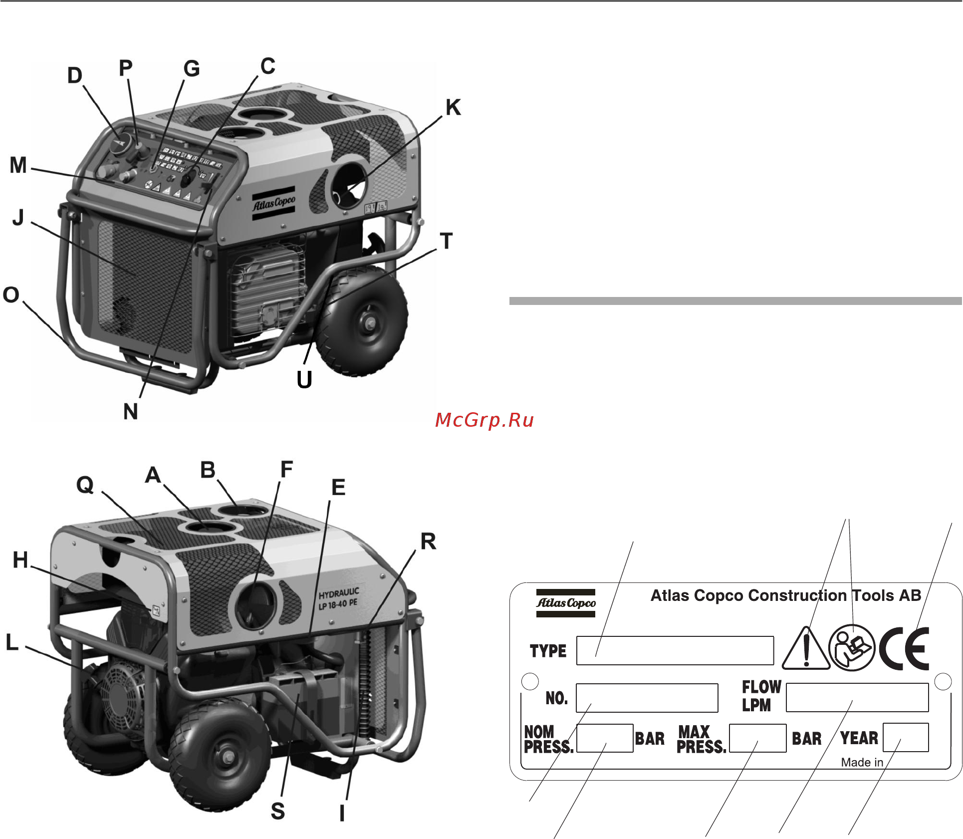 Atlas Copco LP 18-30 E [12/28] Этикетки