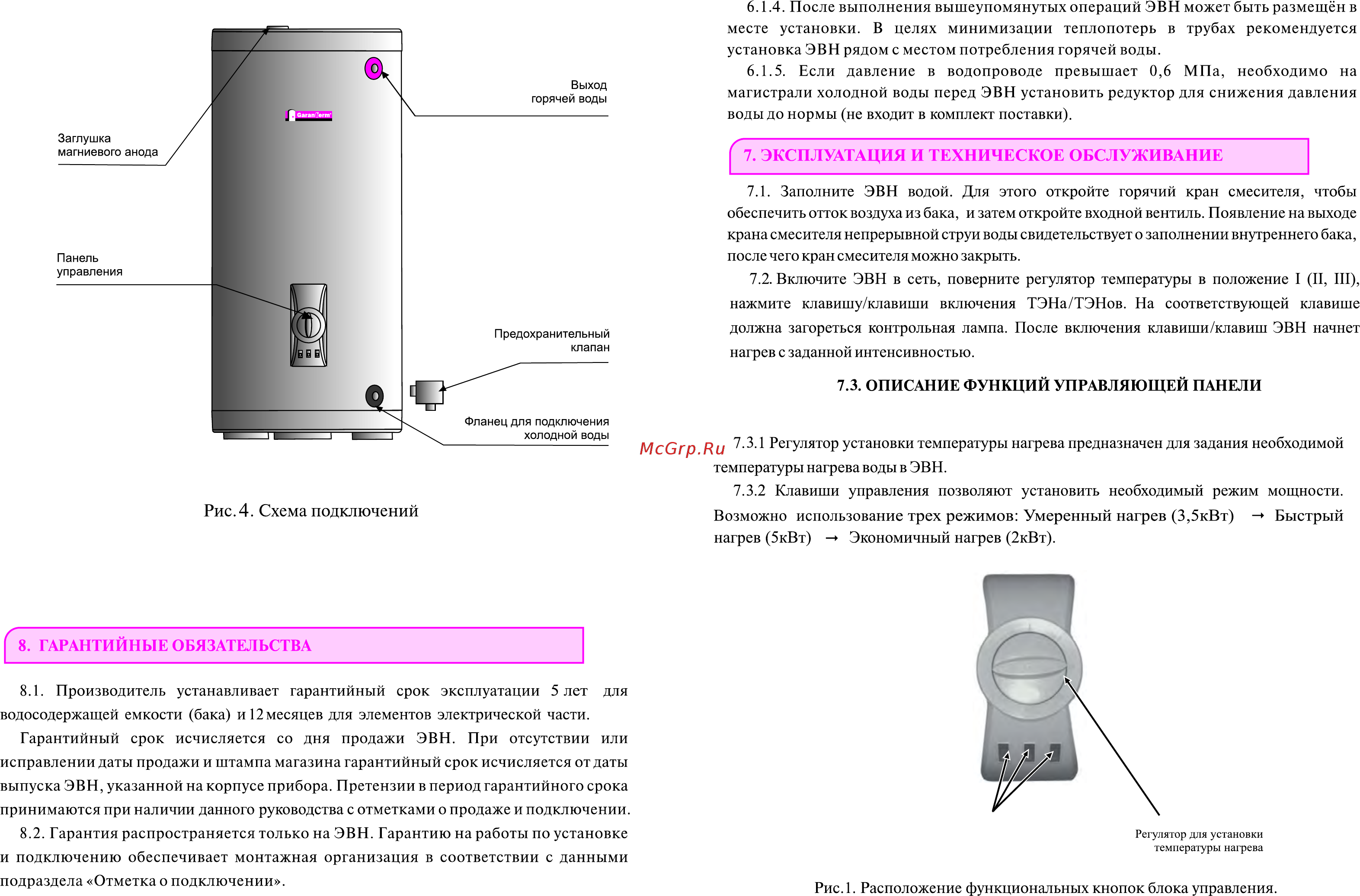 Garanterm ER300V Инструкция по эксплуатации онлайн [4/5] 282642