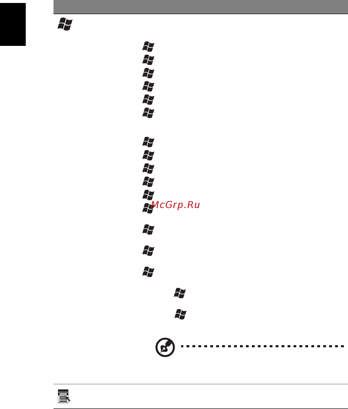 Acer ASPIRE ONE AO722 [1724/1810] Tombol windows