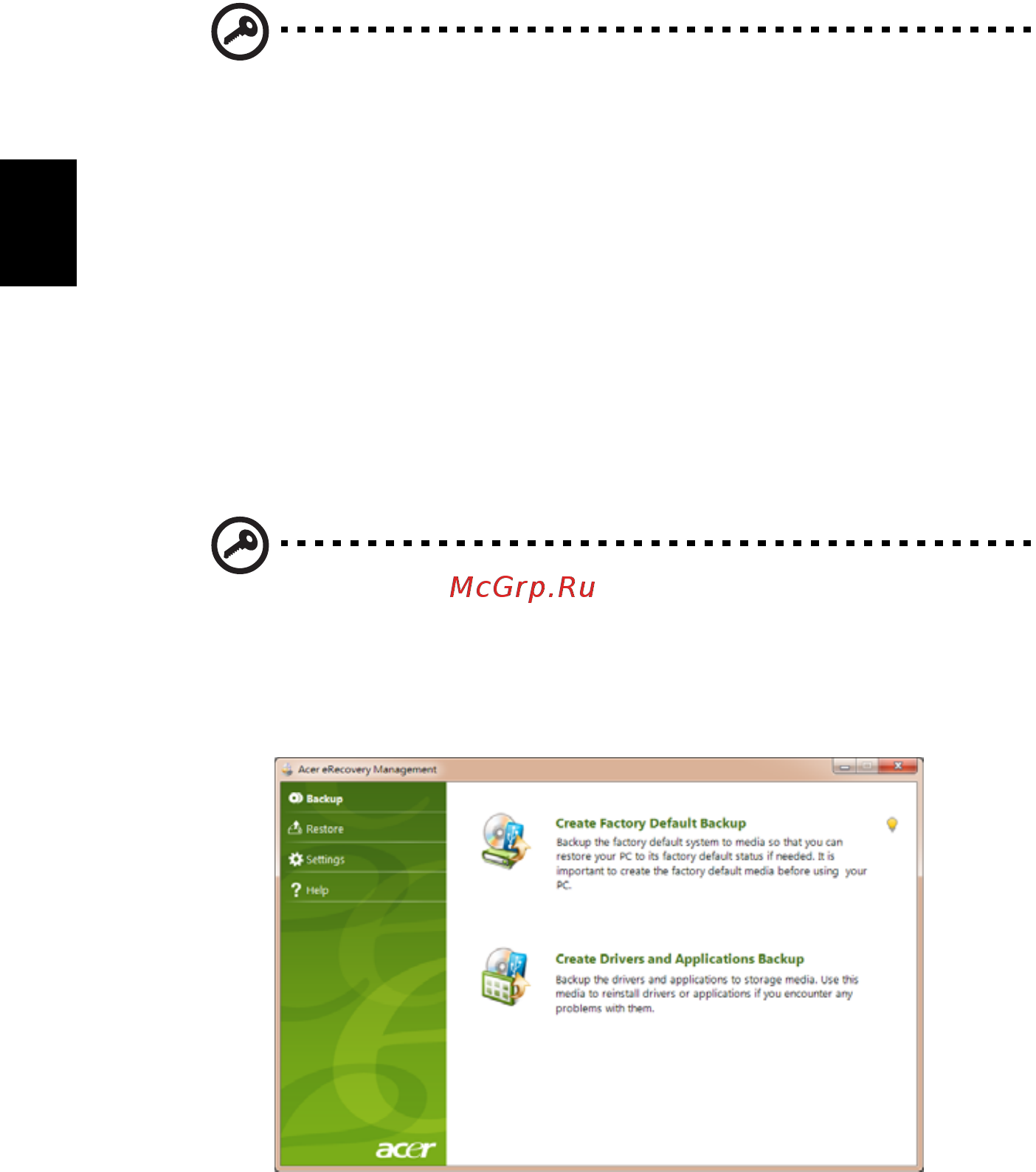 Acer ASPIRE ONE AO722 [1770/1810] การจ ดทำข อม ลสำรองเร ยกค นระบบ ไดร ฟ usb