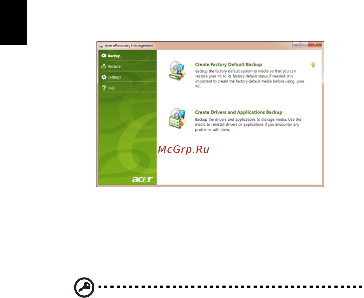 Acer ASPIRE ONE AO722 [780/1810] Tworzenie kopii zapasowych przywracania napęd optyczny