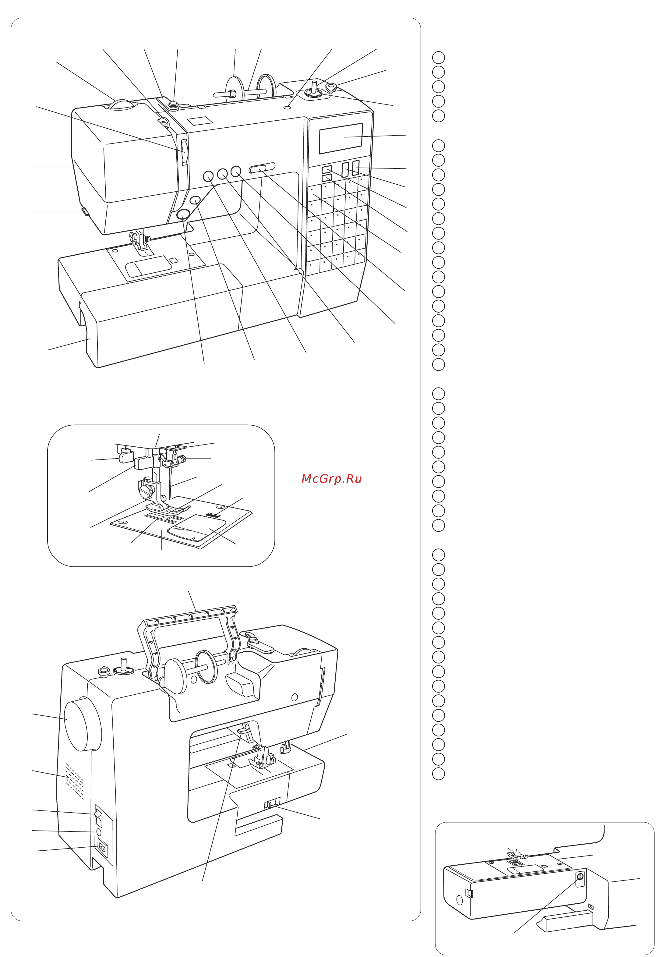 Janome DC 6030 (DECOR COMPUTER) [5/56] Наименование частей