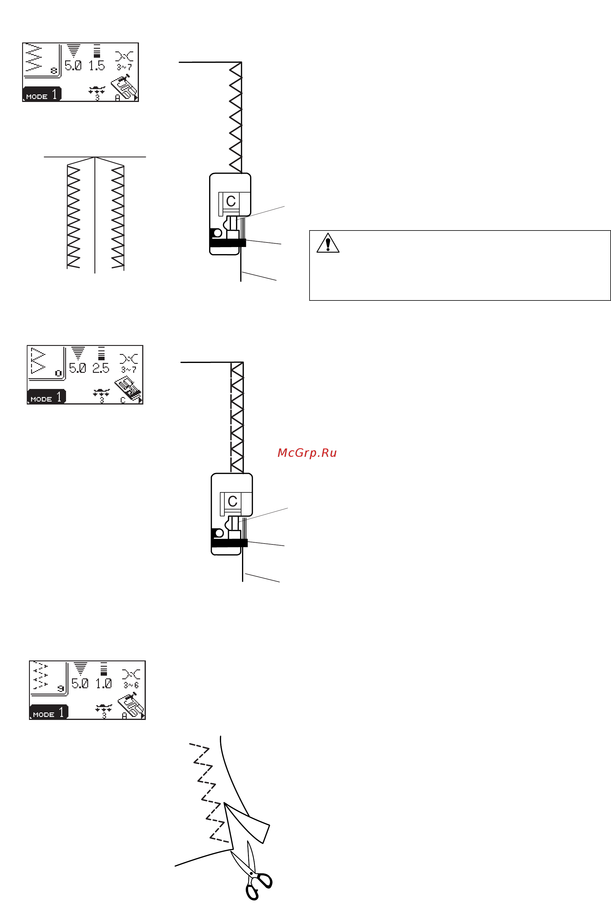Janome MEMORY CRAFT 6600P (MC 6600) [41/93] Разнообразие оверлочных стежков