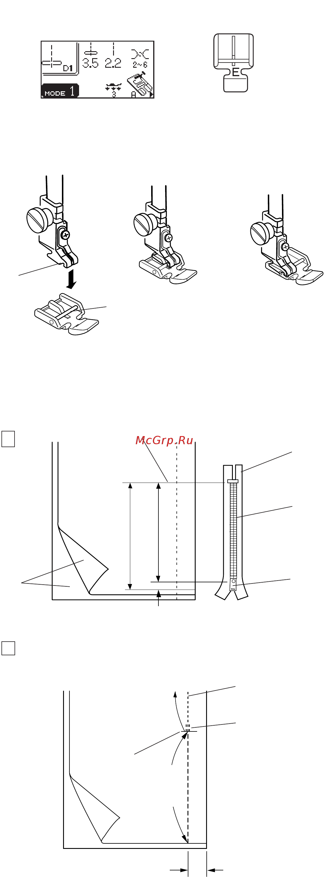 Janome MEMORY CRAFT 6600P (MC 6600) [43/93] Втачивание молнии
