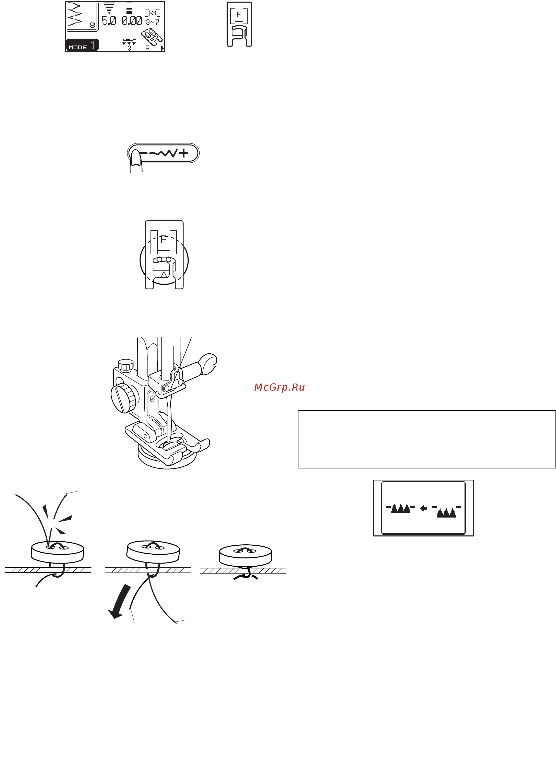 Janome MEMORY CRAFT 6600P (MC 6600) [61/93] Пришивание пуговиц