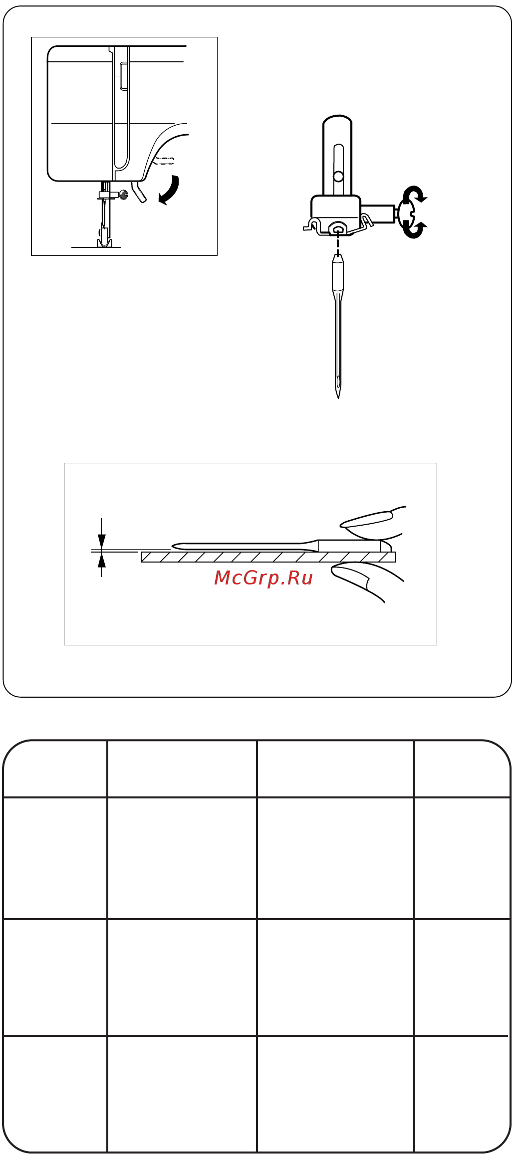 Janome PS 25 [8/32] Верхняя и нижняя нити должны быть одинаковыми по свойствам