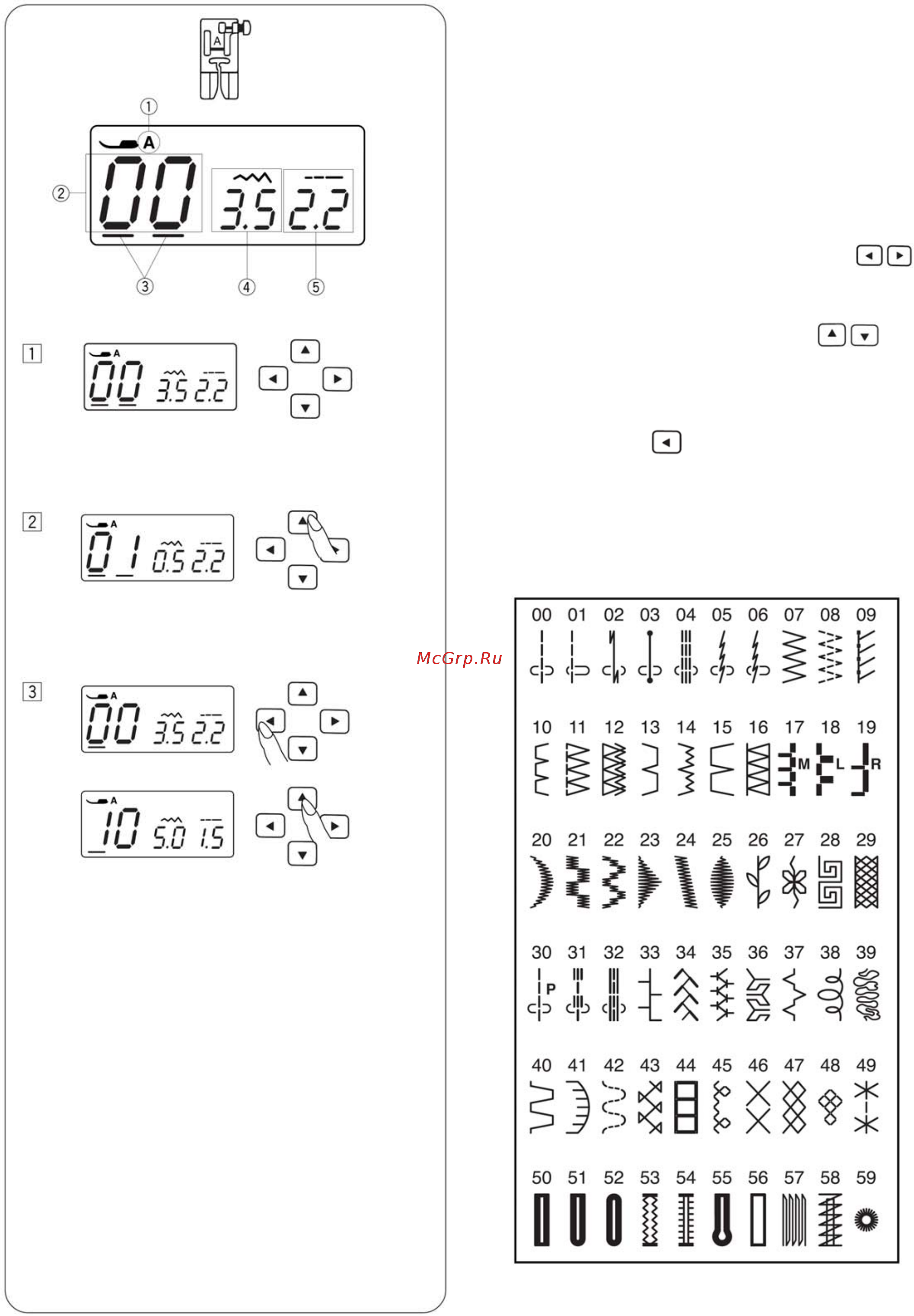 Janome QDC 605 (QUILTERS DECOR COMPUTER) [19/49] Виды строчек