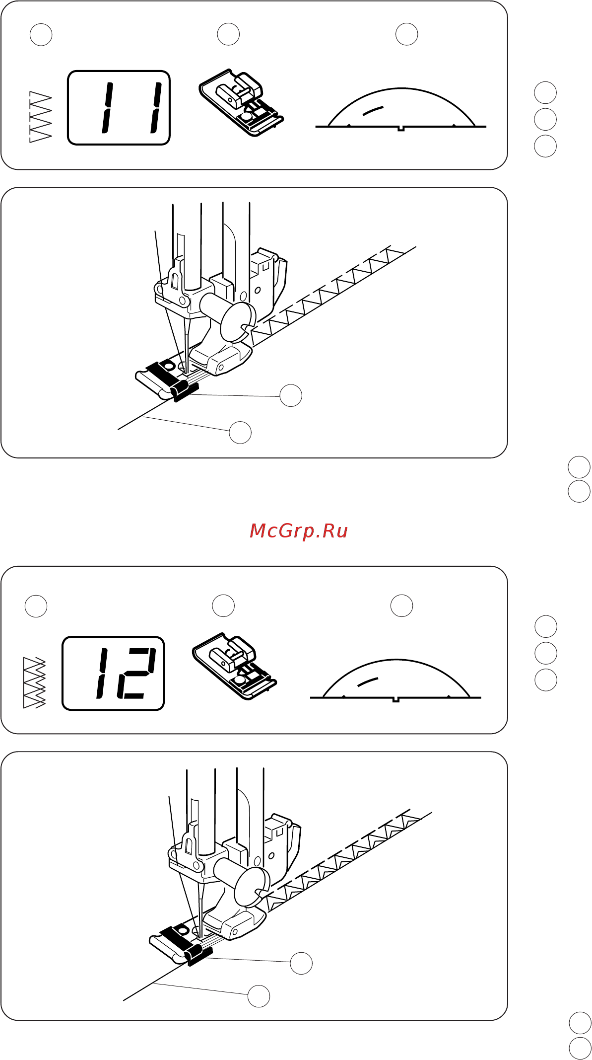 Janome QC 1M QUILTERS COMPANION QC1M [23/50] Обработка края