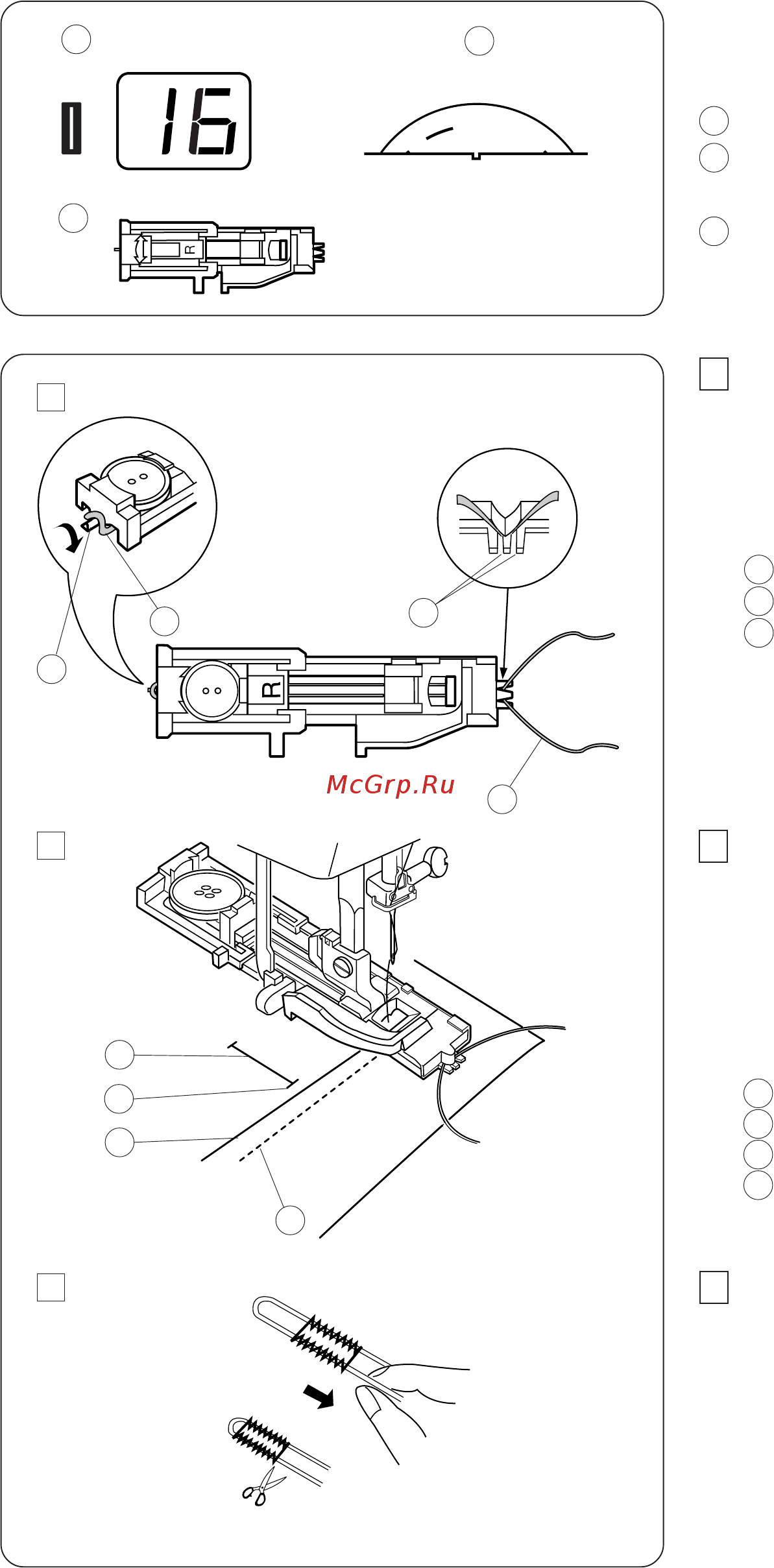 Janome QC 1M QUILTERS COMPANION QC1M [32/50] Зажгутованная петля