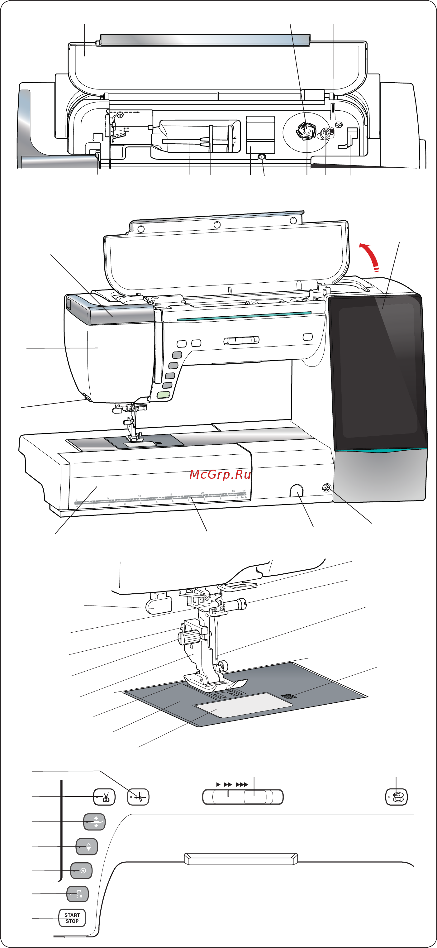 Janome MEMORY CRAFT 15000 HORIZON (MC 15000) [7/184] Подготовка к работе