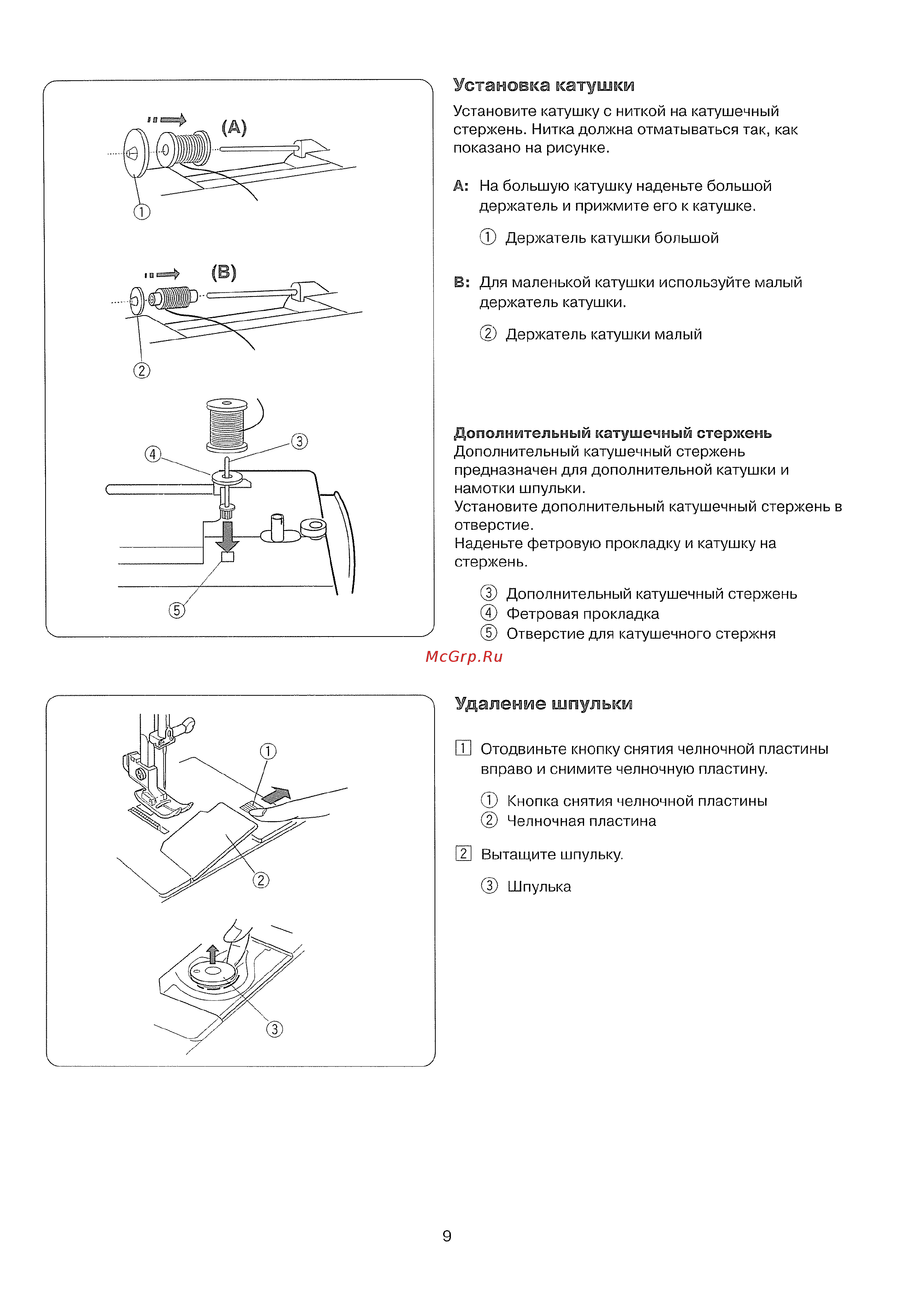 Janome SEWIST 533 LIMITED EDITITION [10/44] Удаление шпульки