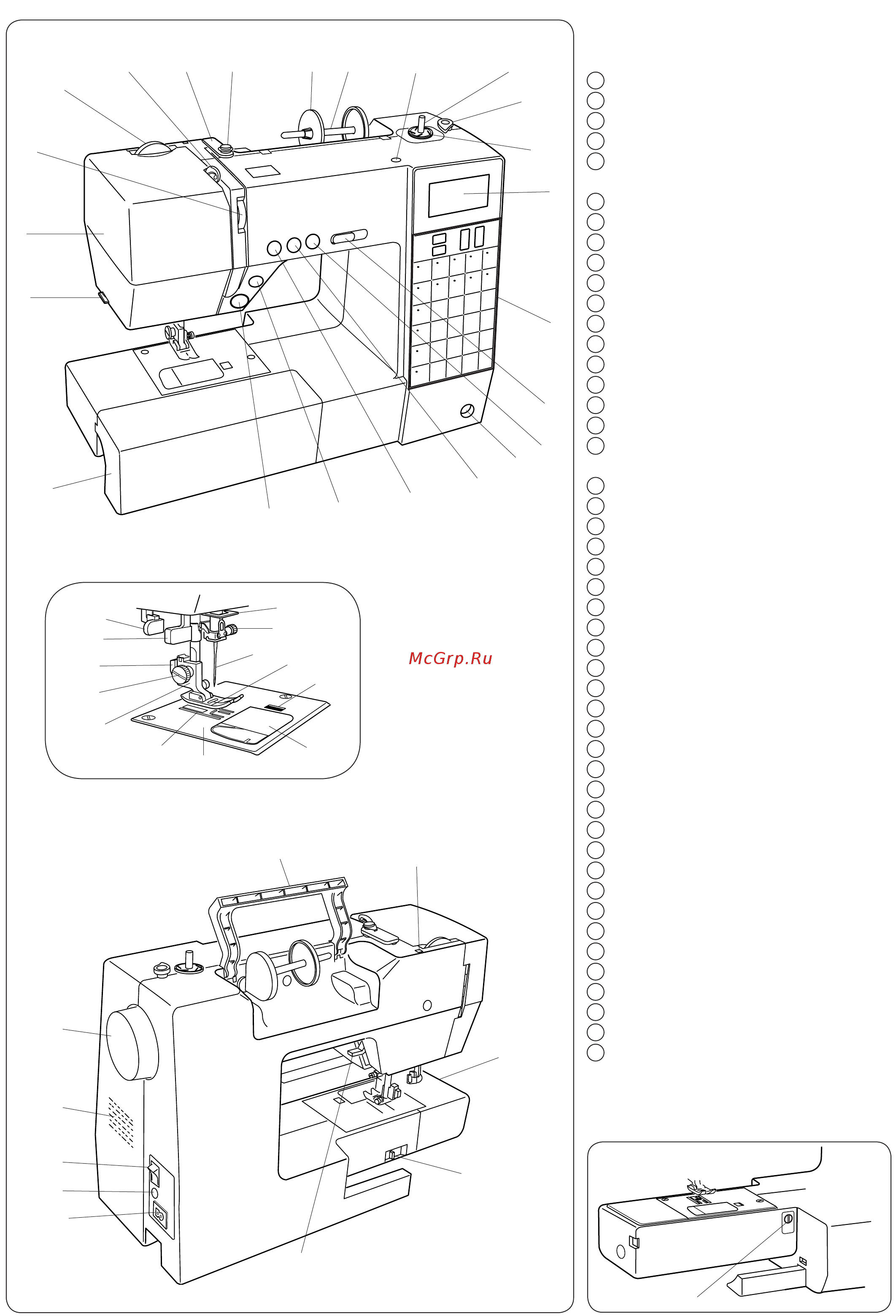 Janome DC 7060 (DECOR COMPUTER) [5/60] Наименование частей