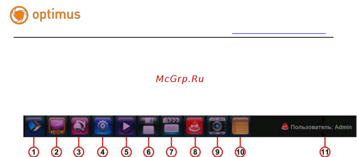 Optimus NVR-1080 mini [12/87] Панель быстрого доступа