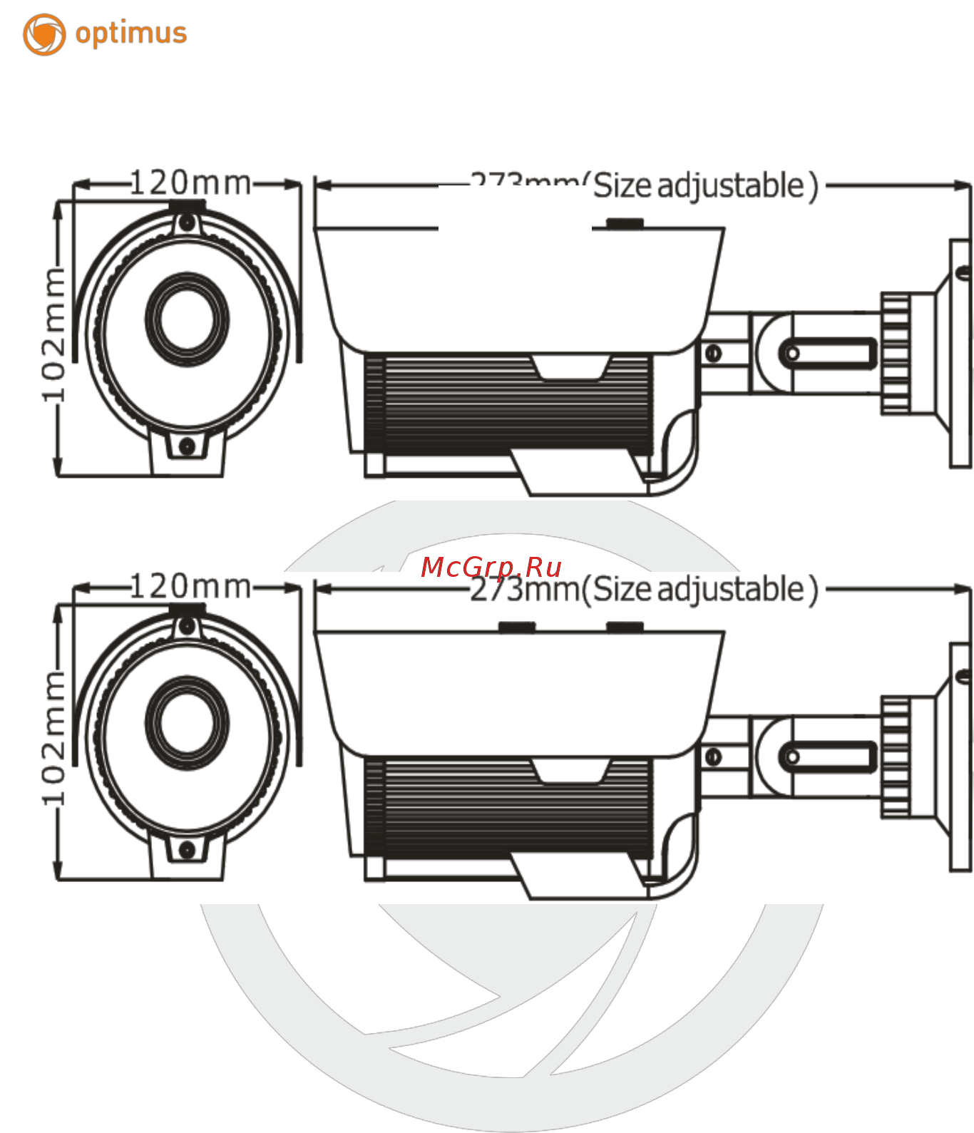 Optimus AHD-M011.0(2.8-12) Инструкция по эксплуатации онлайн [3/8] 283388
