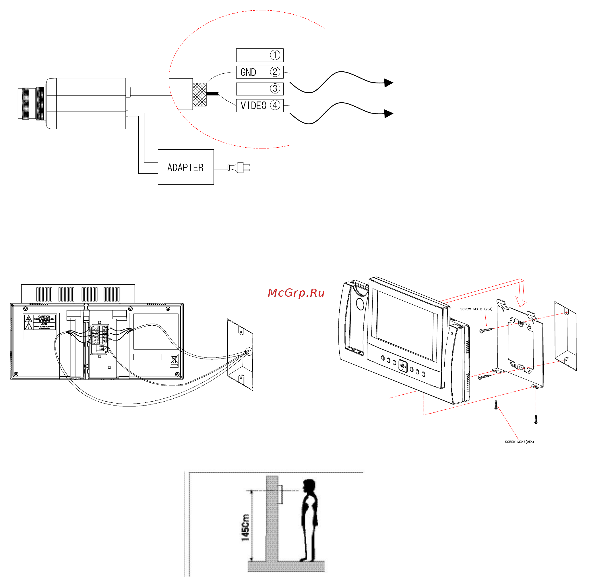 Commax CAV-72B [10/20] Cctv wiring