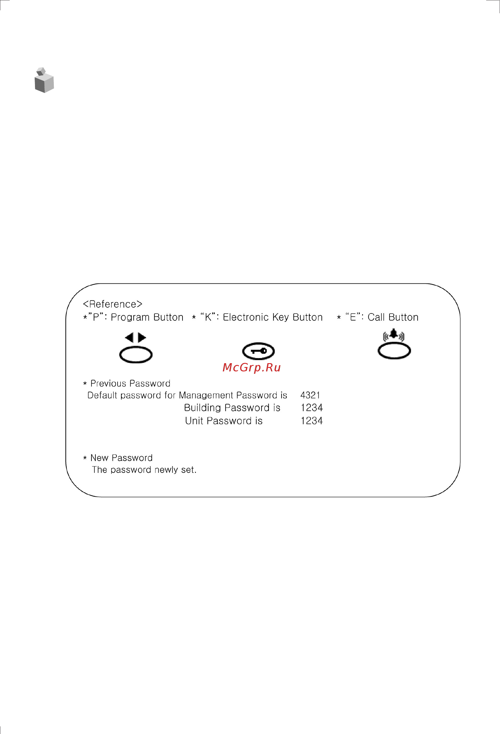 Commax DRC-GUC/RF [9/58] Password type