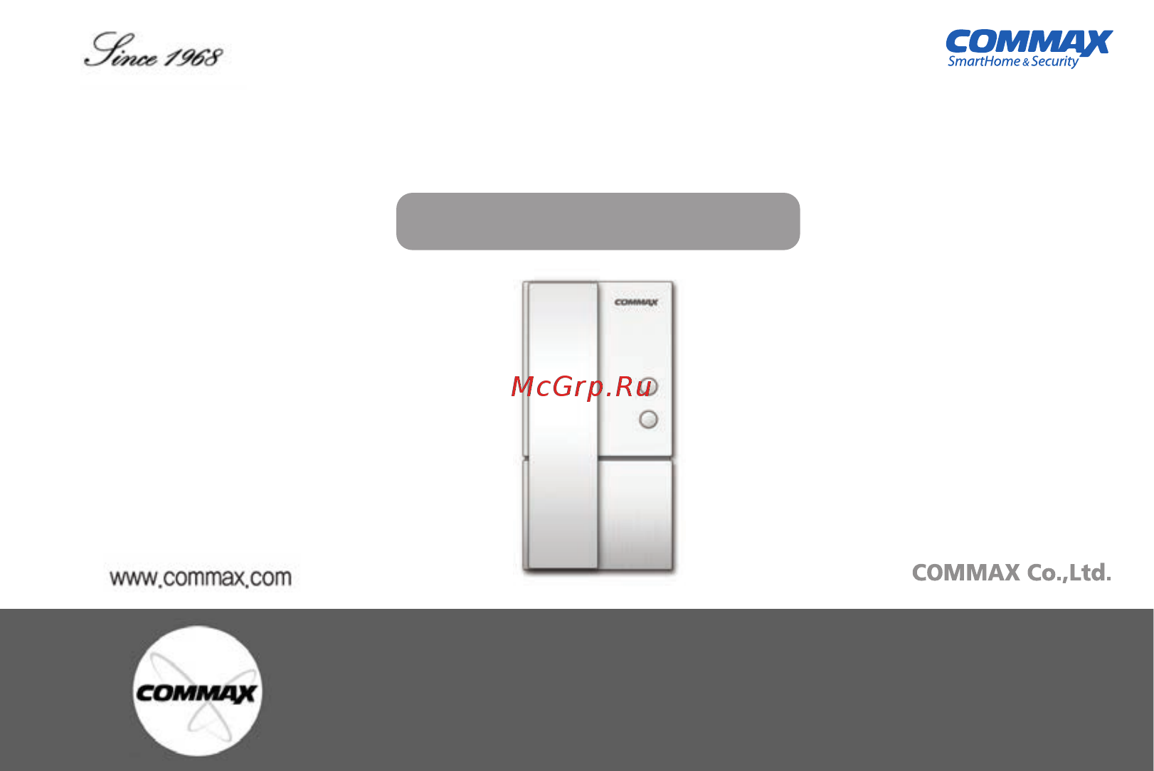 Commax DP-ML Инструкция по эксплуатации(ENG) онлайн