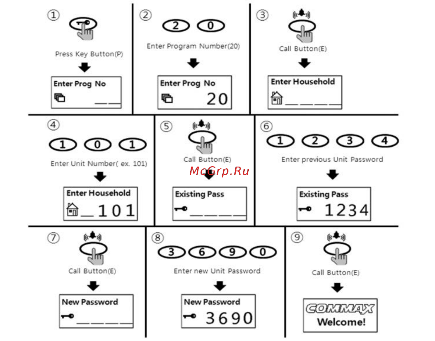 Commax DR-2AG/RF1 Инструкция по эксплуатации(ENG) онлайн [12/55] 283743