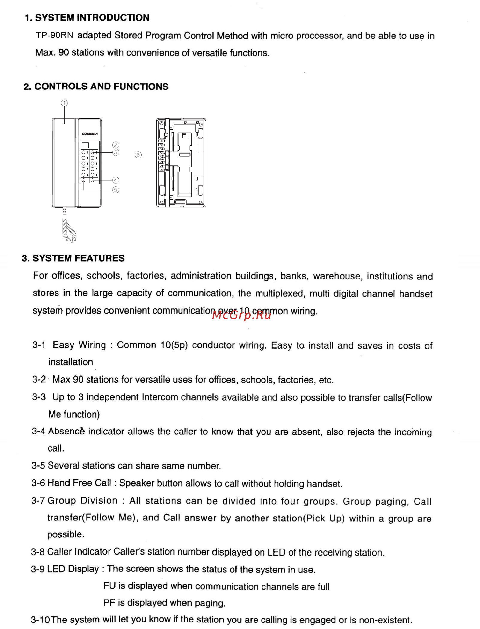 Commax TP-90RN [2/8] Www safemag ru