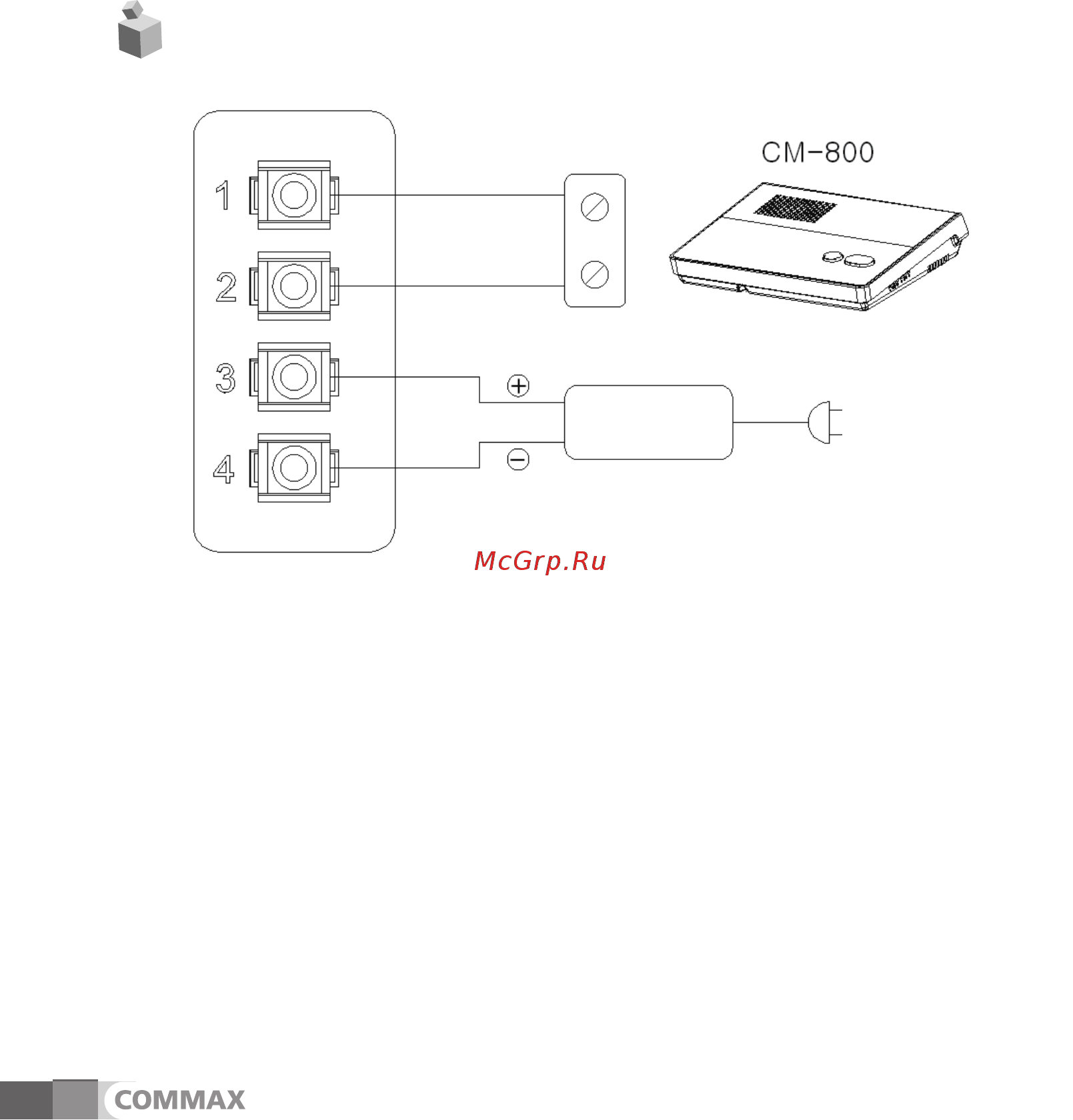 Commax CM-801 [7/8] Wiring