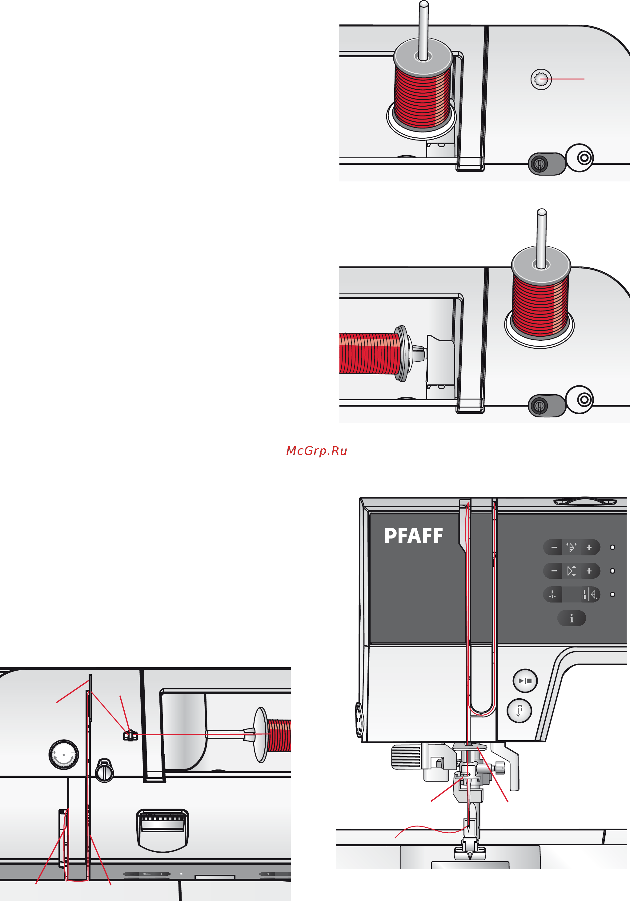 Pfaff PASSPORT 2.0 [12/32] Заправка машины нитью