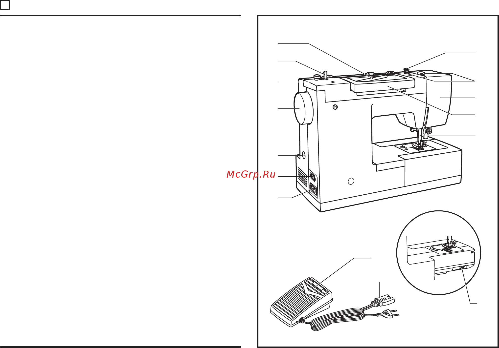 Singer 4423 HEAVY DUTY [6/33] Основные части машины