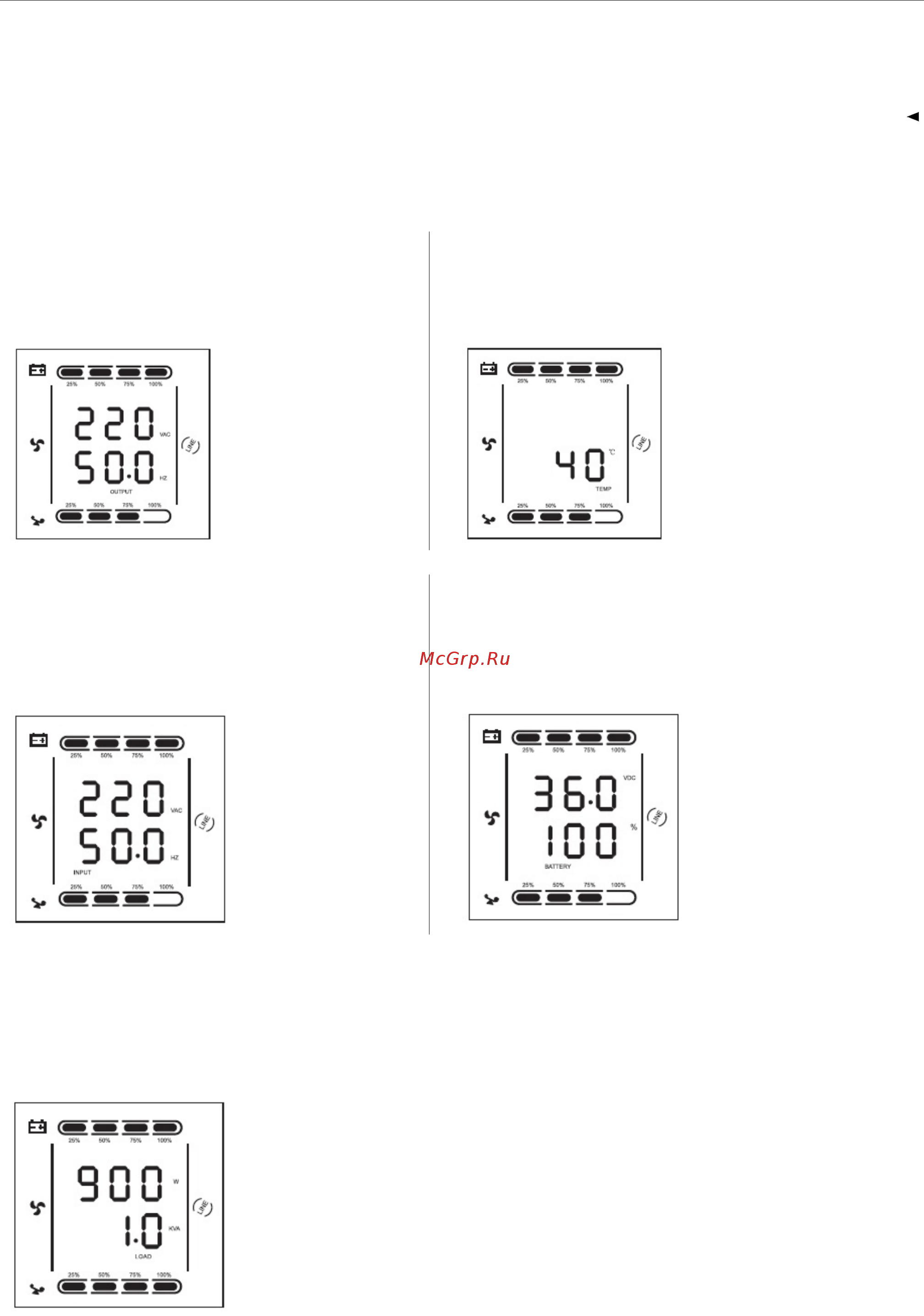 East Power EA900Pro-H RT 1kVa [22/27] Параметры работы ибп