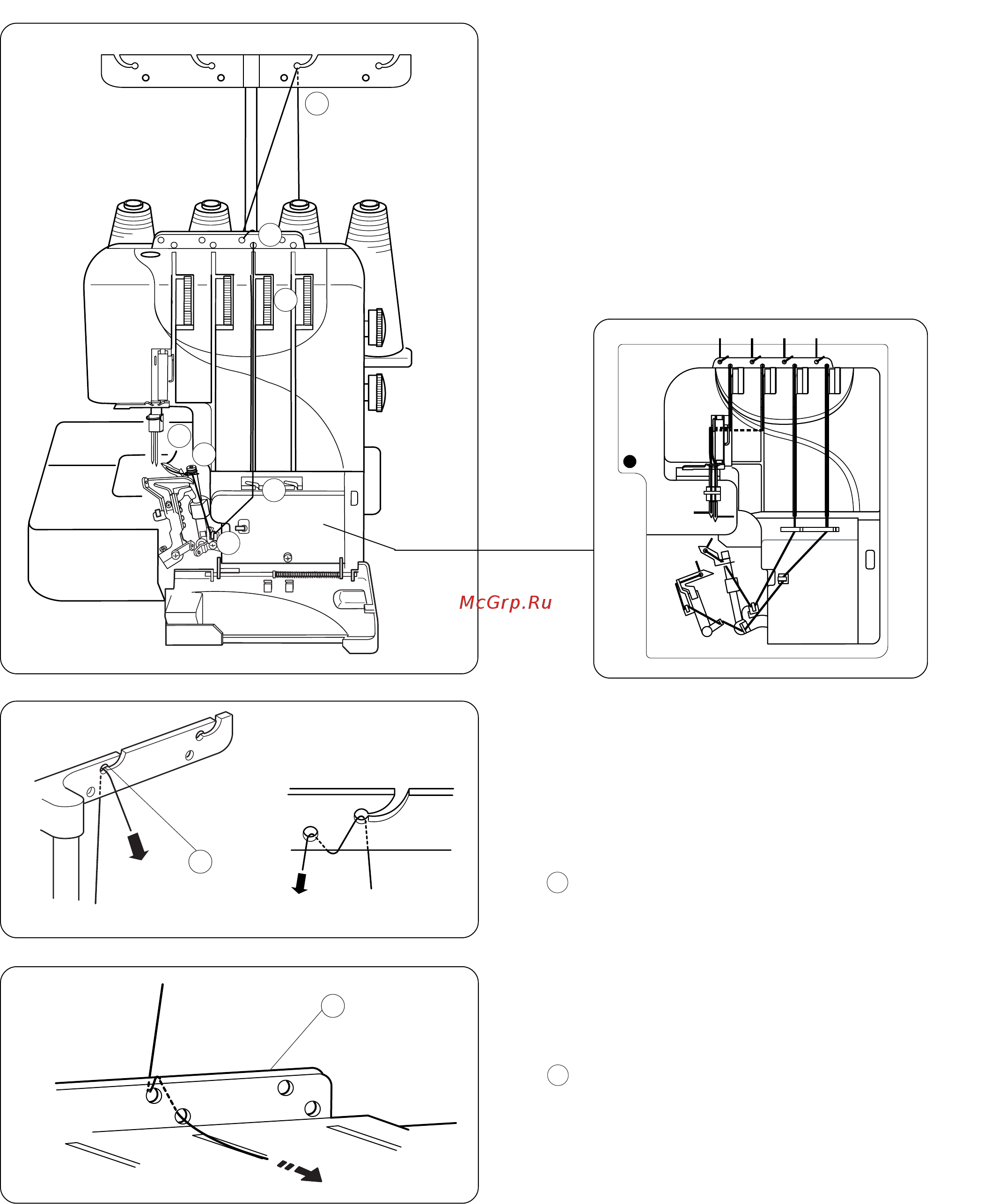 Janome MYLOCK 4952D [19/42] Заправка верхнего петлителя