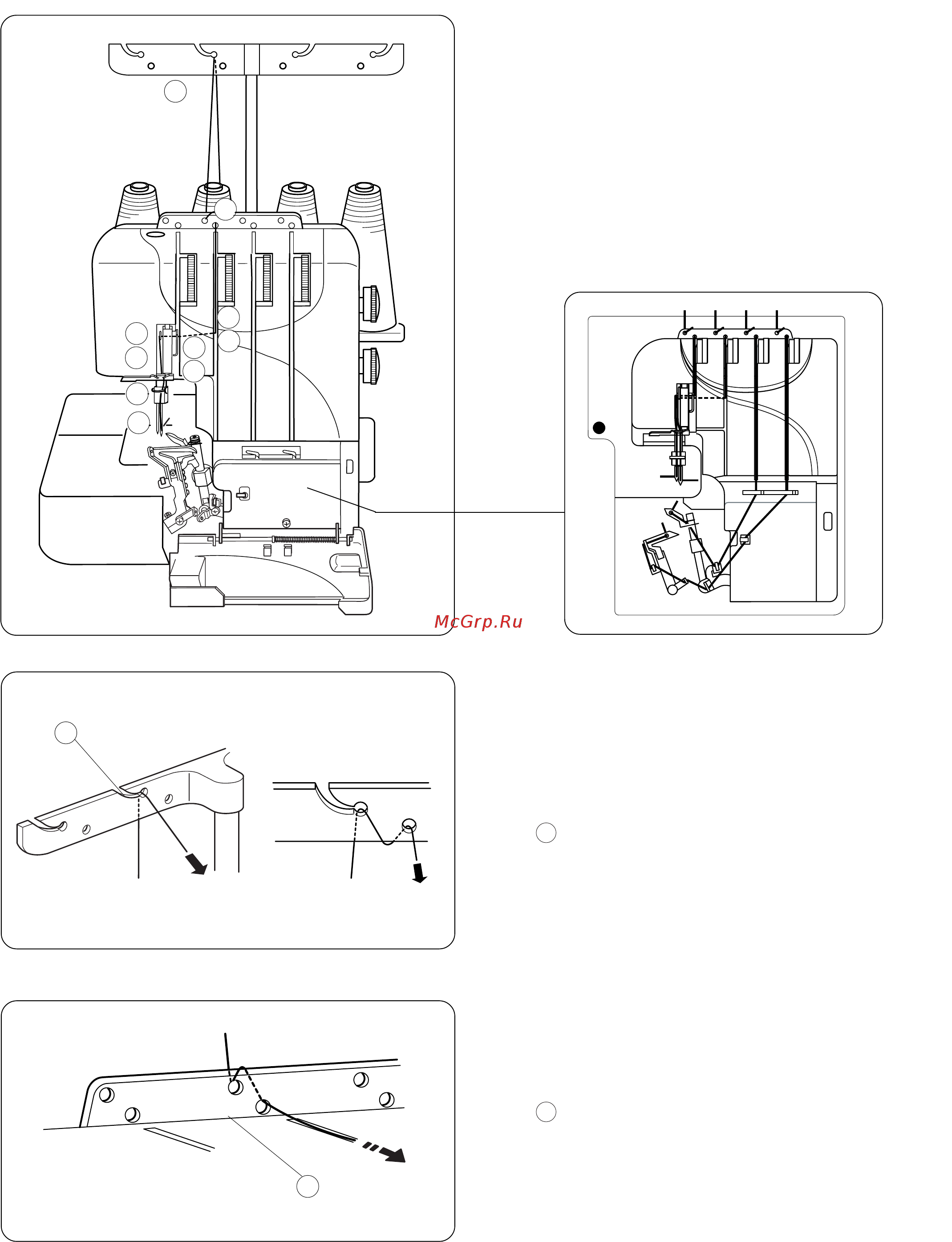 Janome MYLOCK 4952D [21/42] Заправка правой иглы