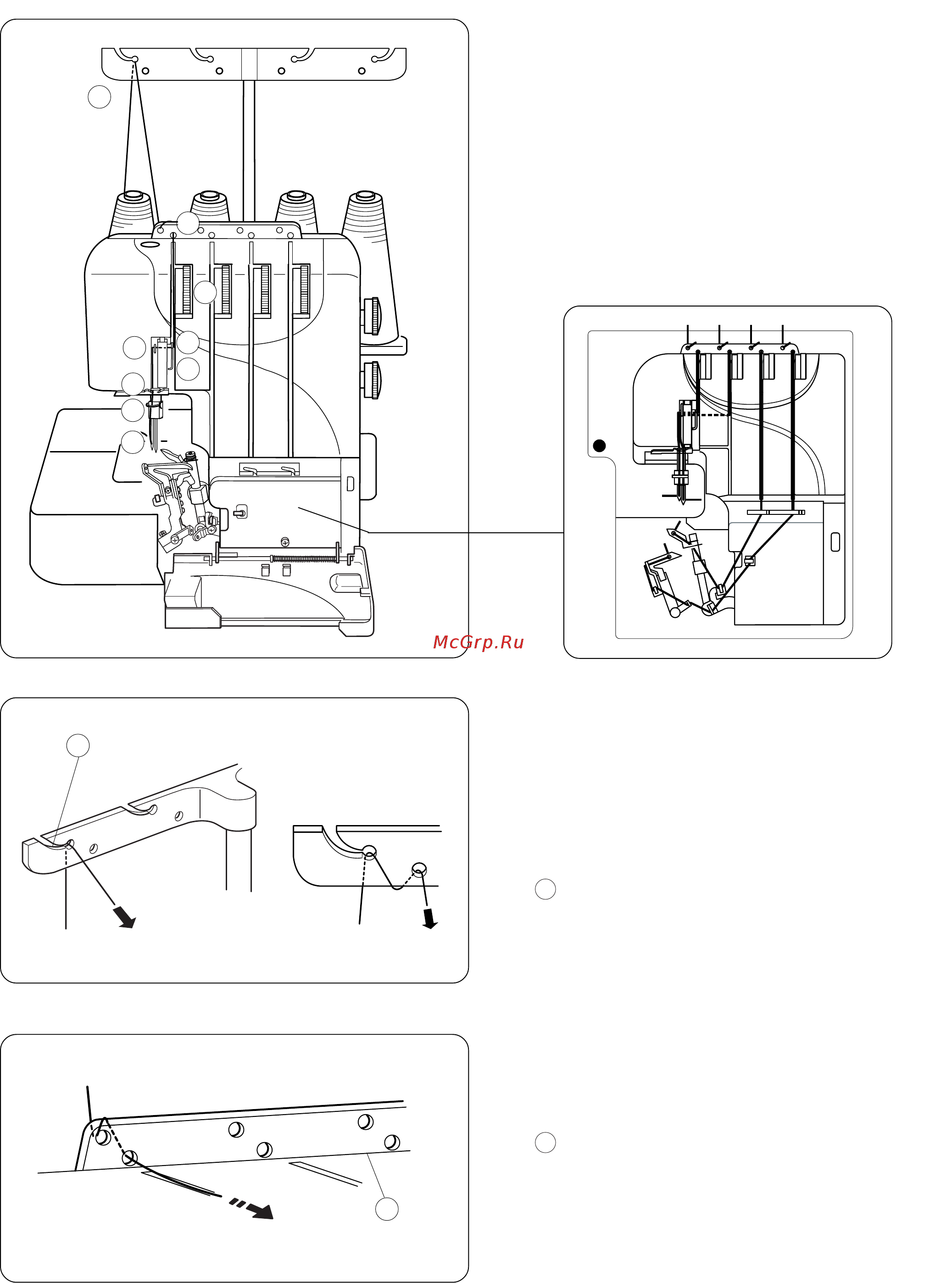 Janome MYLOCK 4952D [23/42] Заправка левой иглы