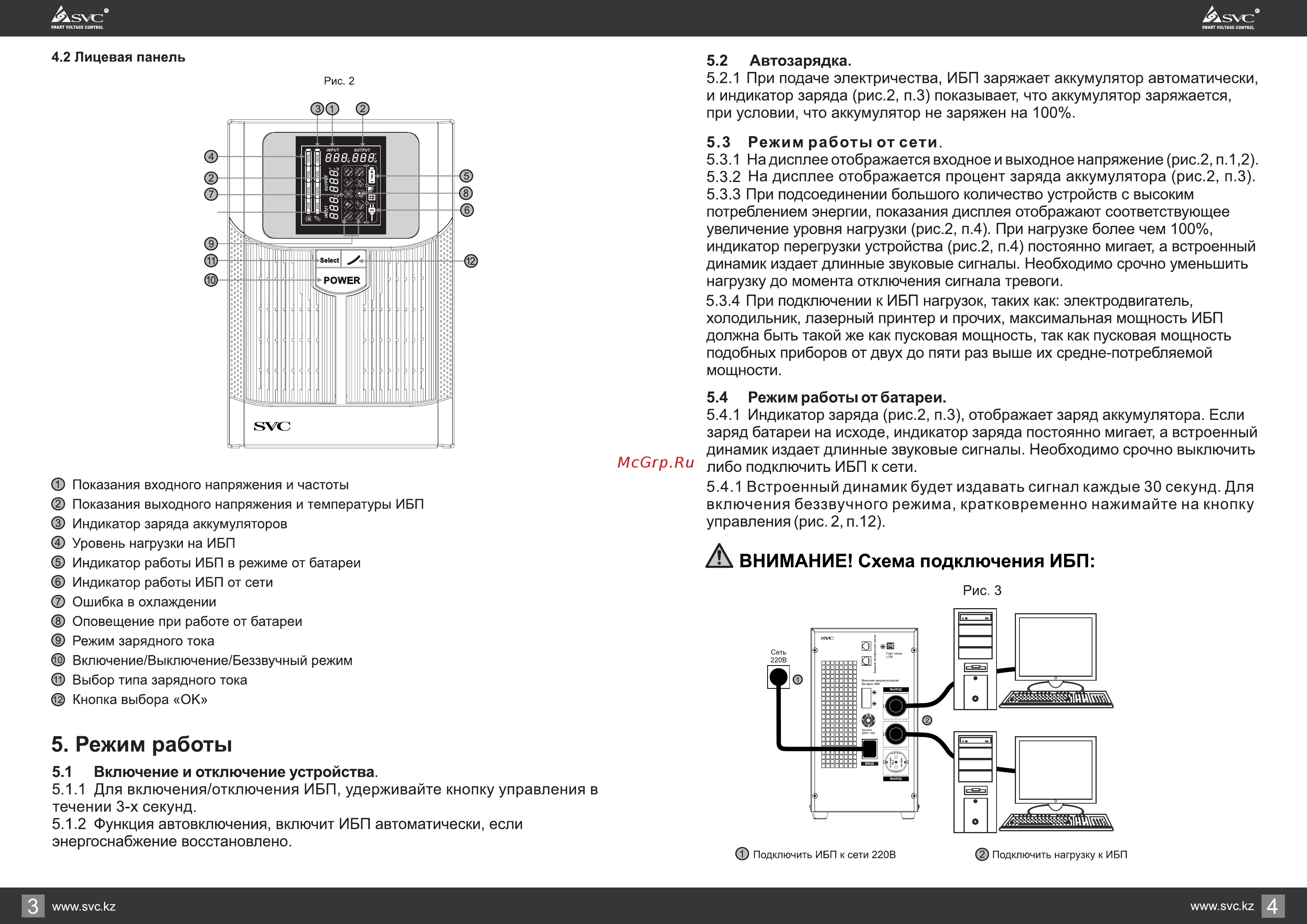 Svc PTL-3K-LCD [3/5] Режим работы
