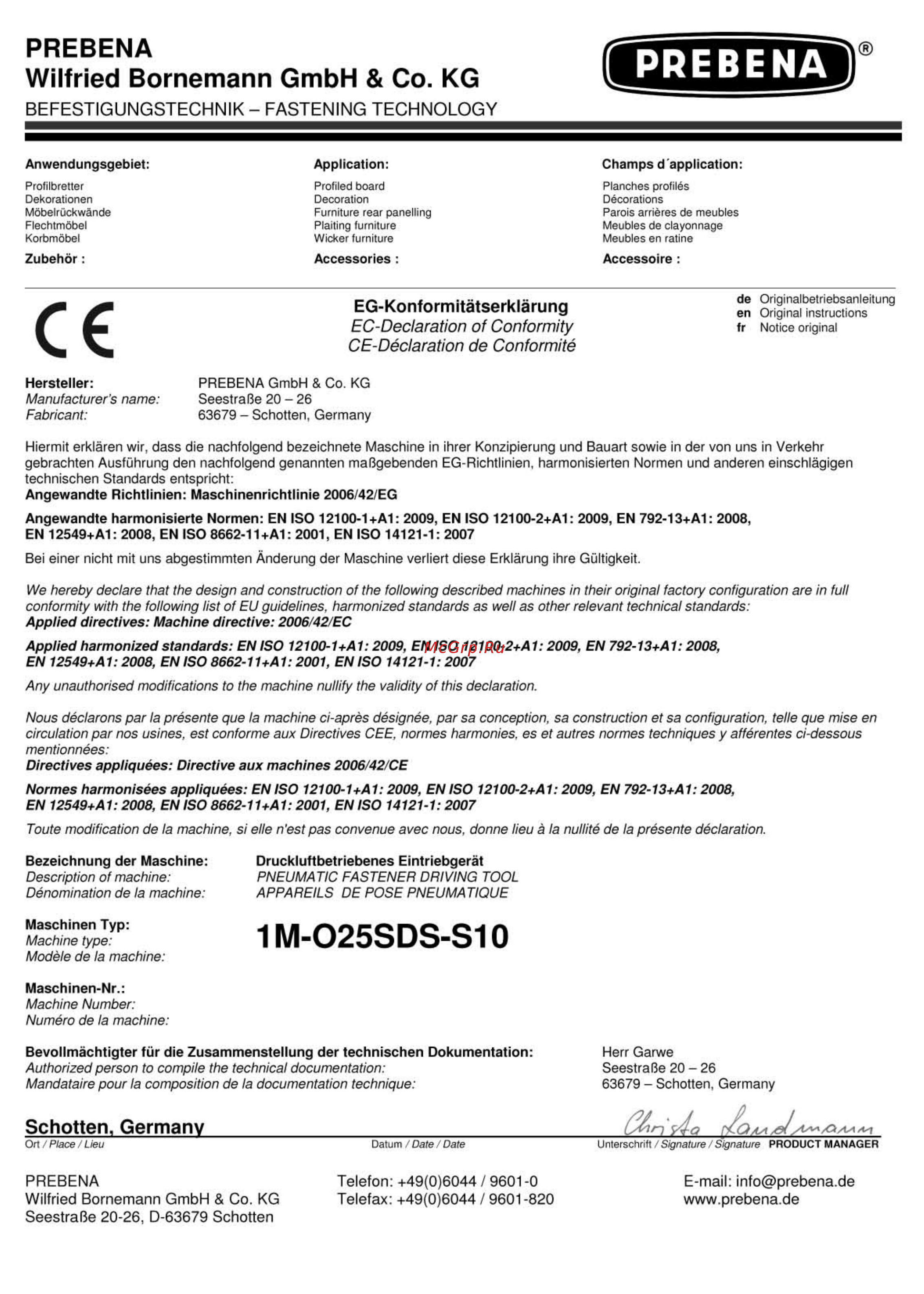 Prebena 1M-O25SDS-S10 [4/4] Prebena
