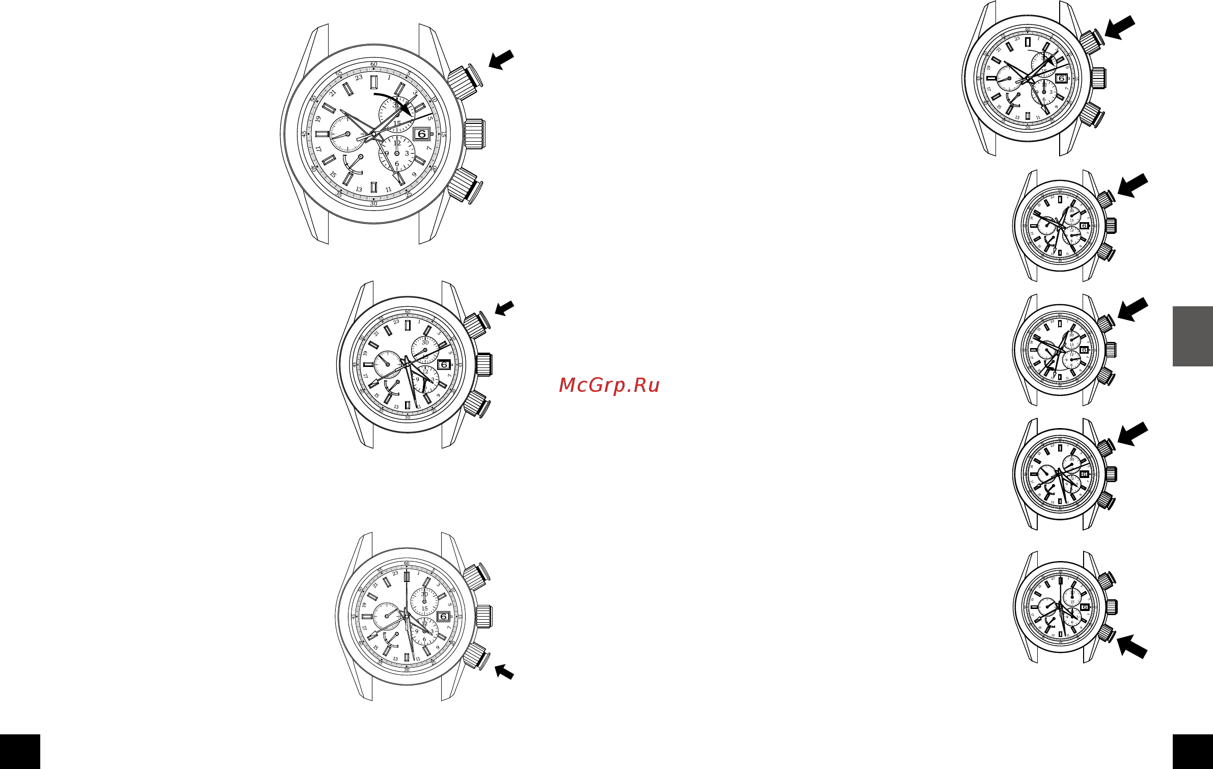Seiko 9R15 [13/23] Как пользоваться хронографом