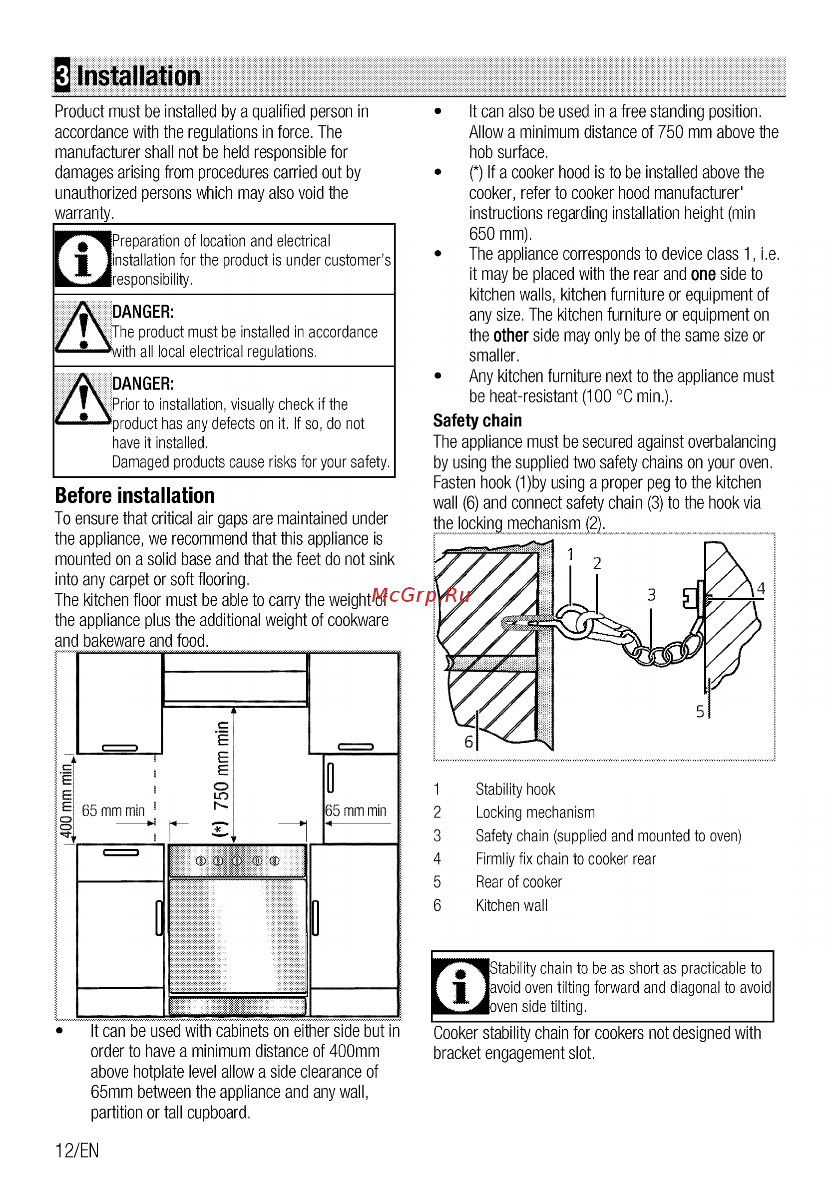 Beko FSE66300GW [12/84] Installation