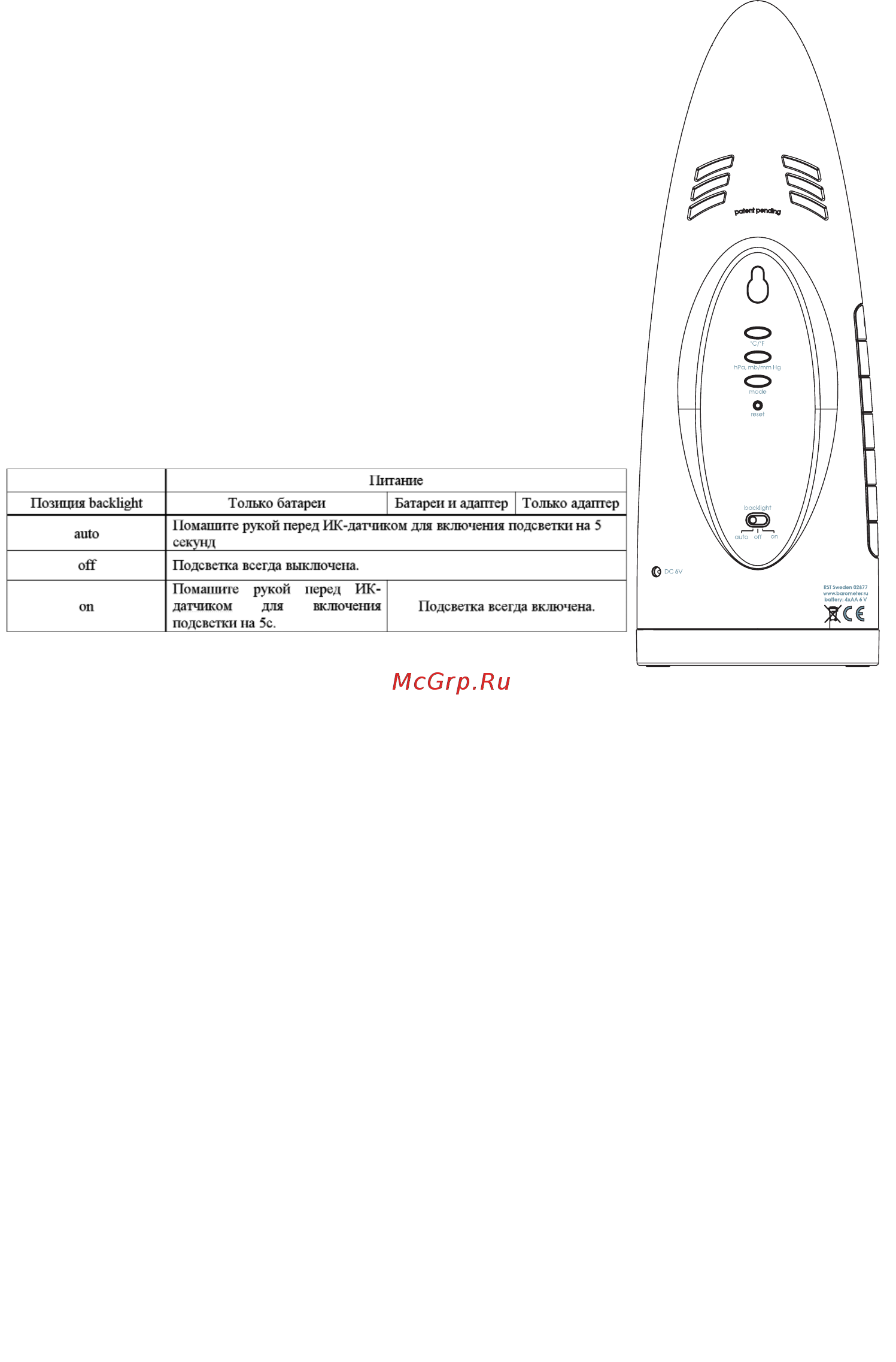 RST RST02877 [4/12] Перед началом работы