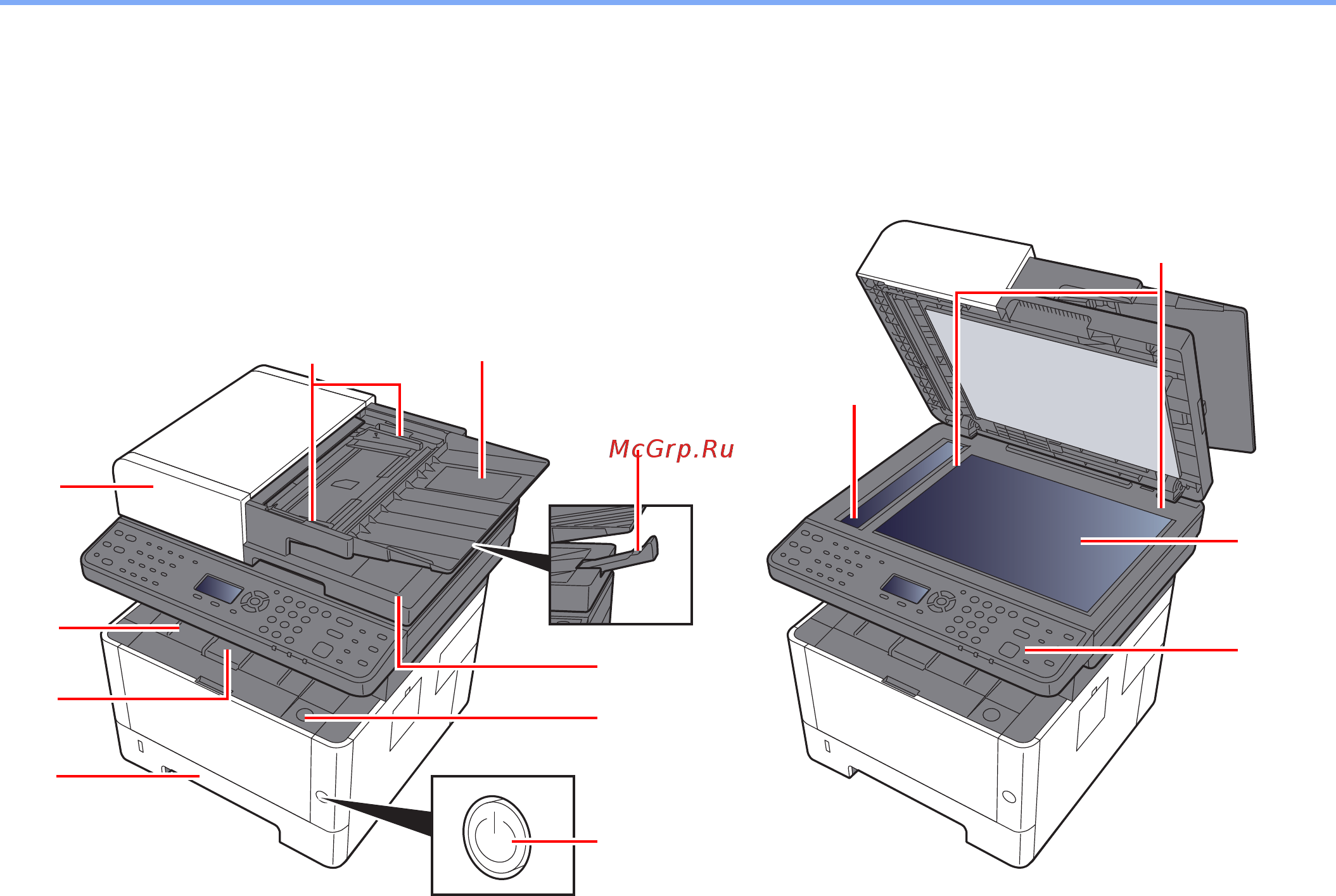 Kyocera ECOSYS M2135dn [47/428] Наименования компонентов внешняя сторона аппарата