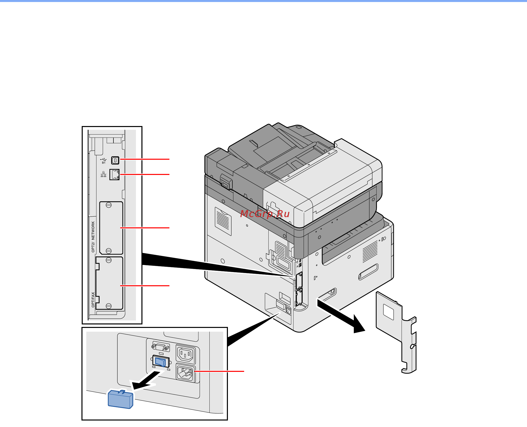 Kyocera ECOSYS M4132idn [80/543] Наименования компонентов разъемы внутренние компоненты