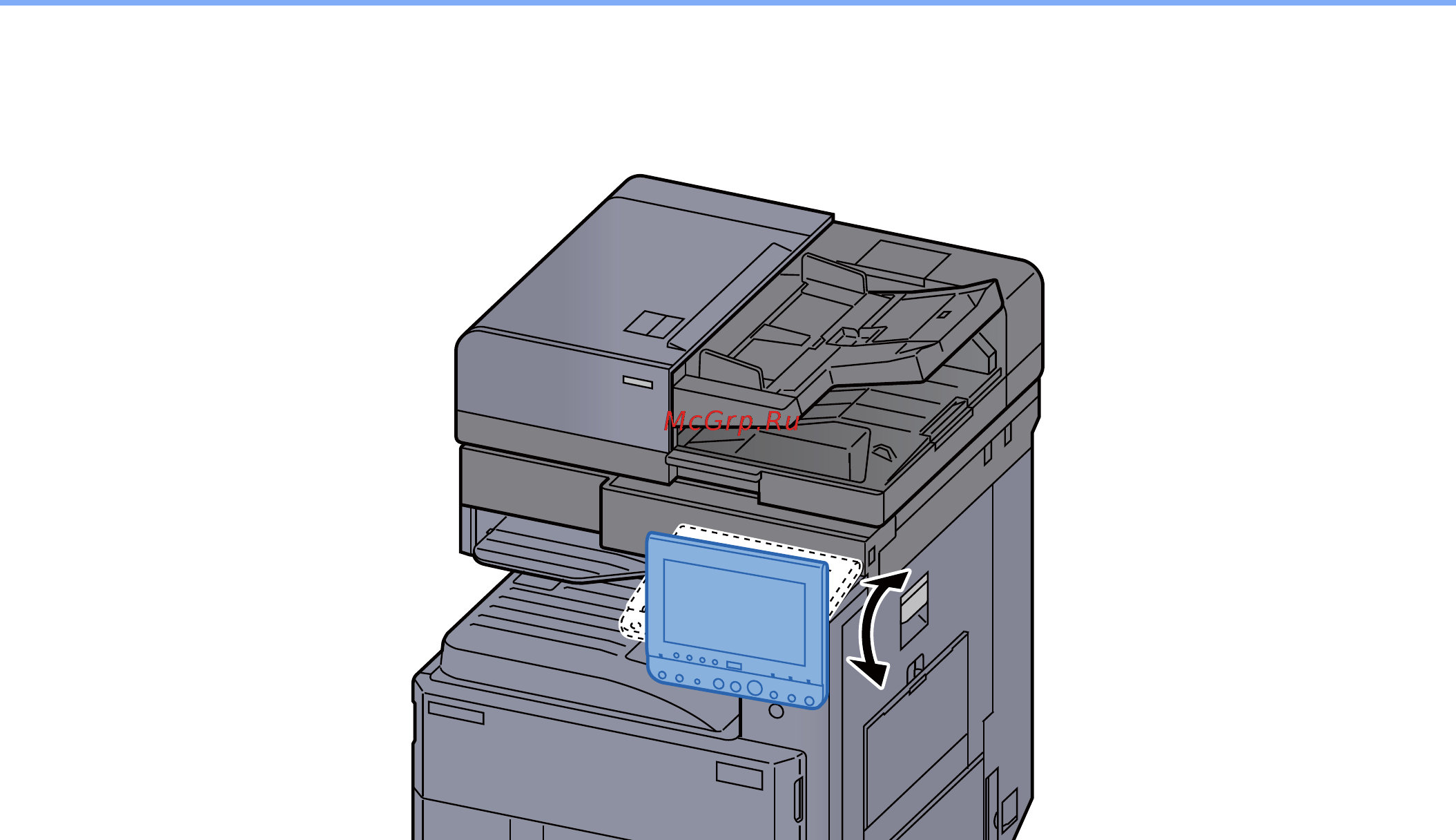 Kyocera TASKalfa 4012i [74/647] Регулировка угла наклона панели управления