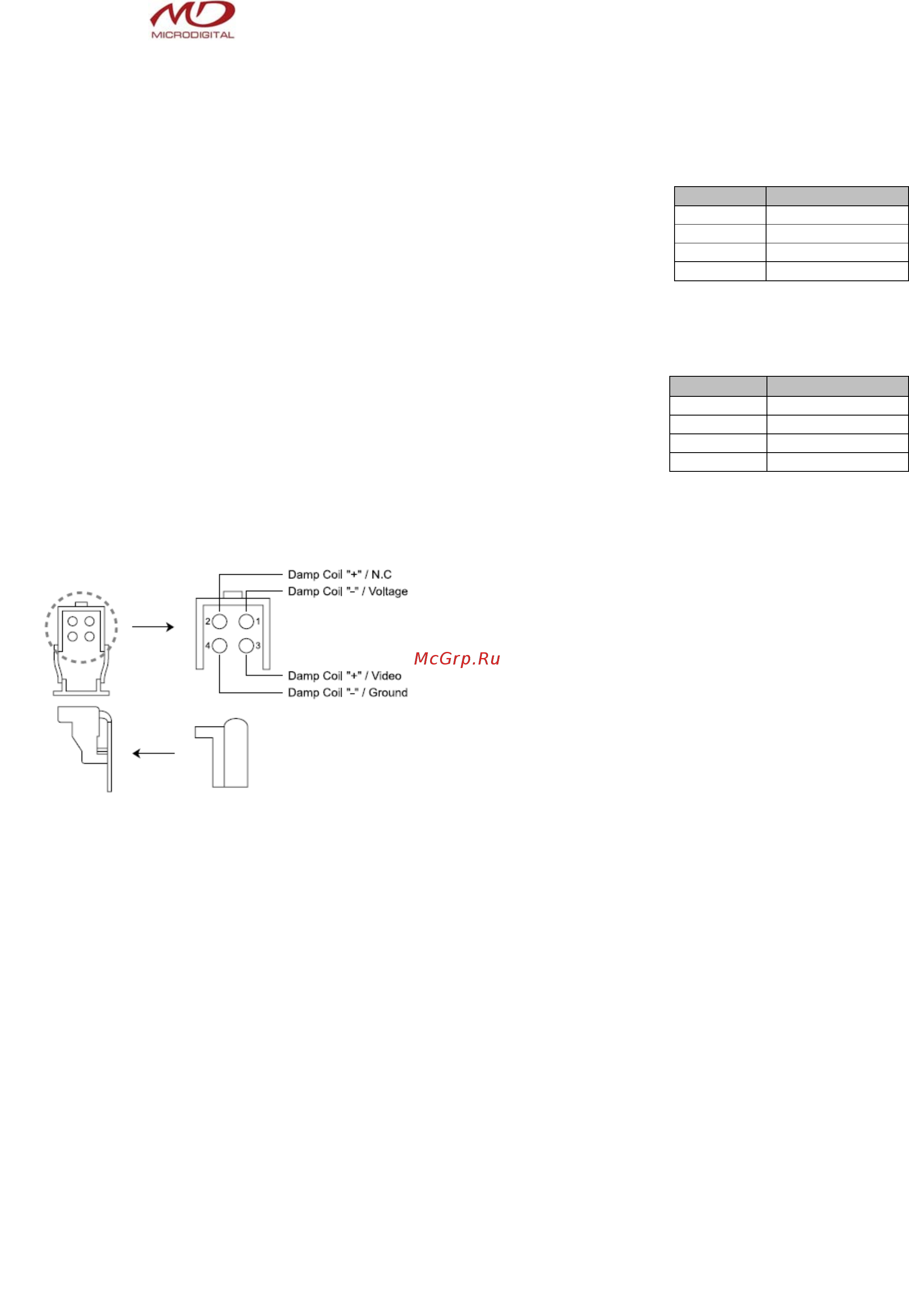 Microdigital MDC-4120C Инструкция по эксплуатации онлайн [2/2] 285584