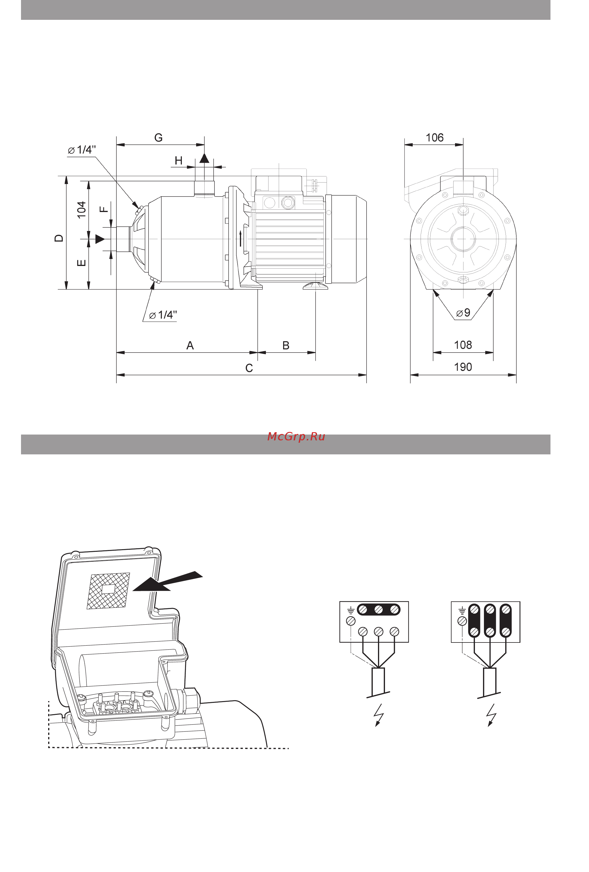 Wilo Economy MHI 404 (1~230 В, EPDM) Инструкция по монтажу и эксплуатации онлайн [4/18] 285751