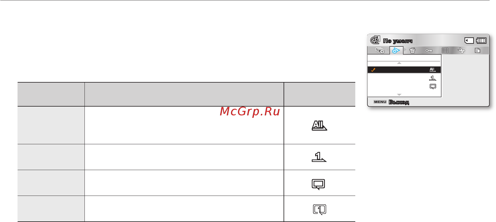 Samsung SMX-K44SP [81/138] Парам воспр