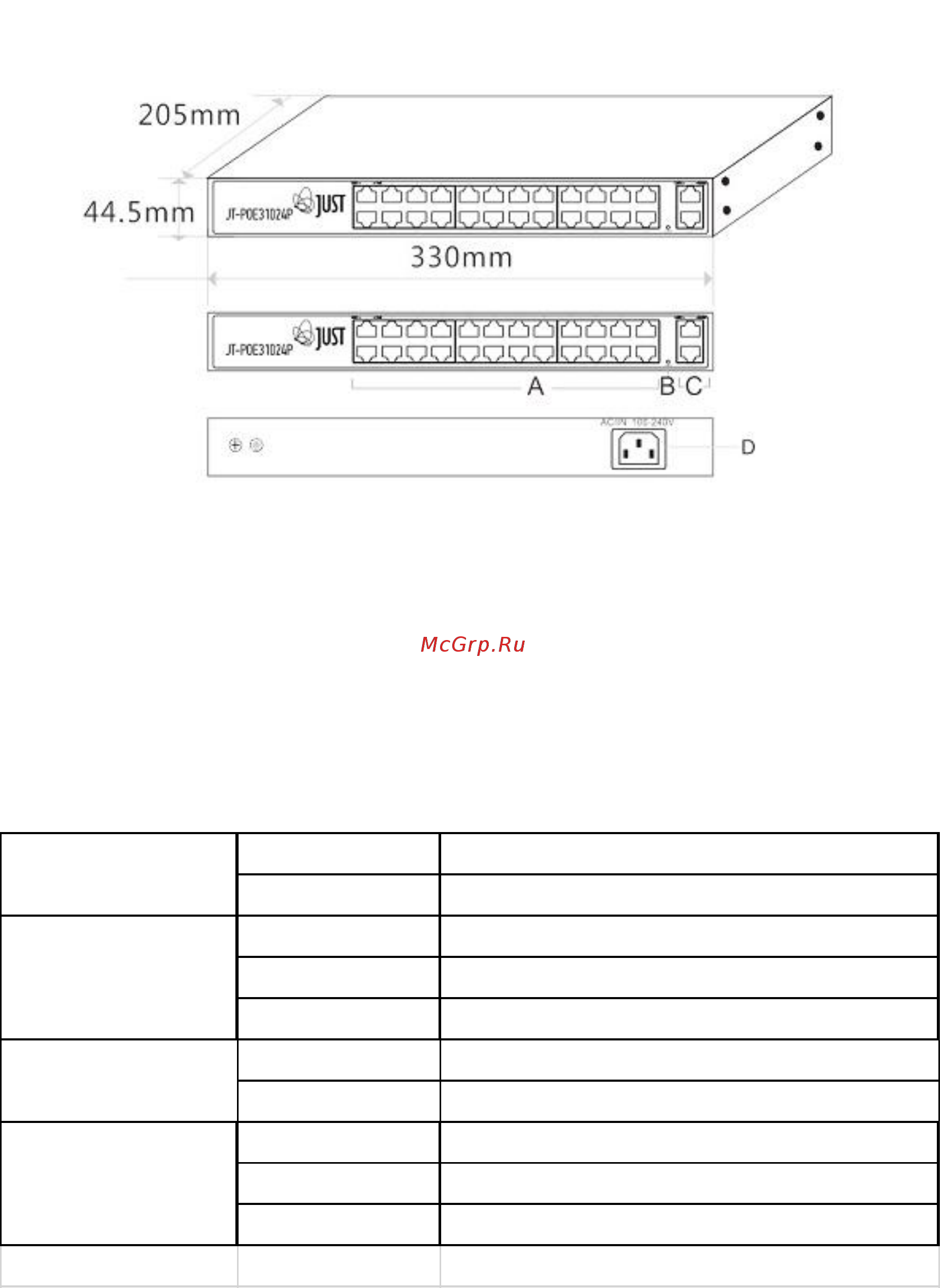 Just JT-POE31024P [3/4] Инструкция по эксплуатации