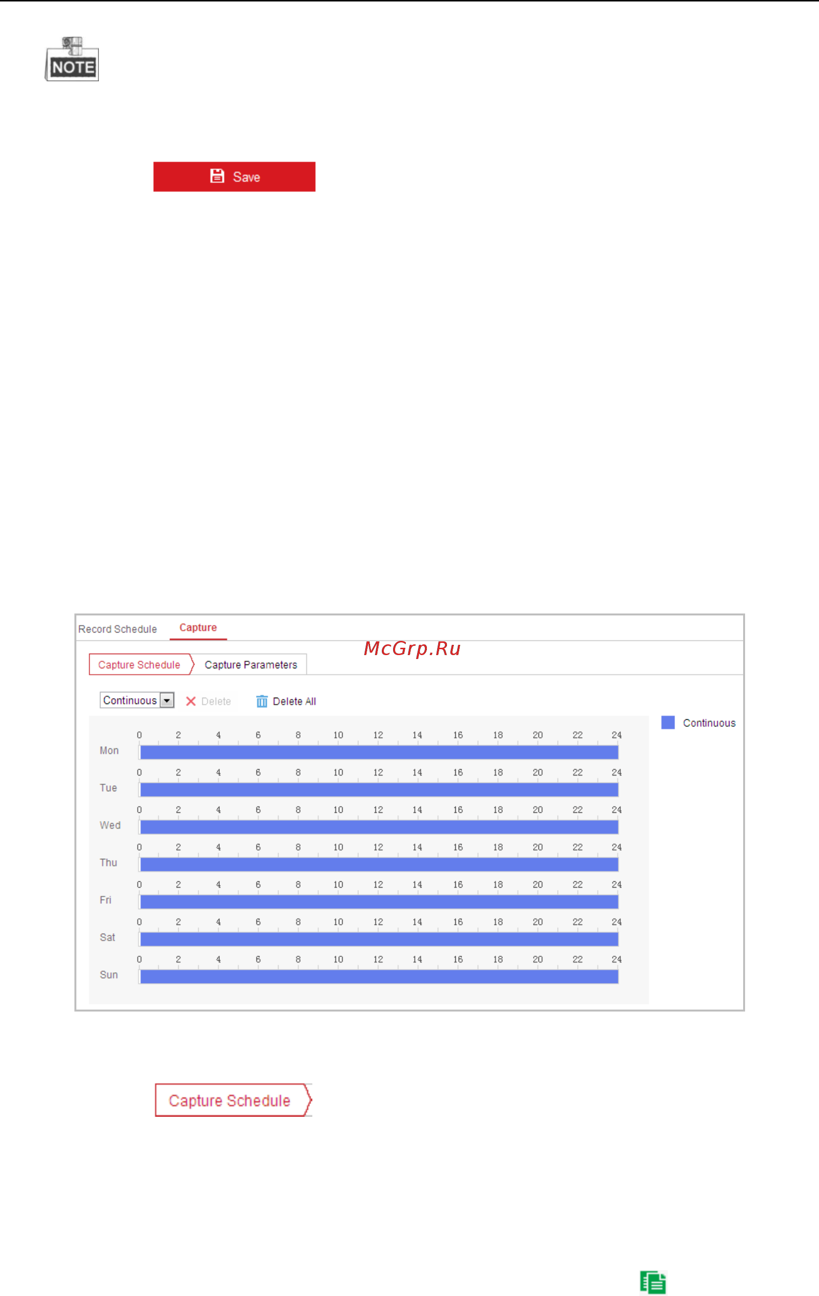 Hikvision DS-2DF8336IV-AEL [53/151] Настройка расписания захвата