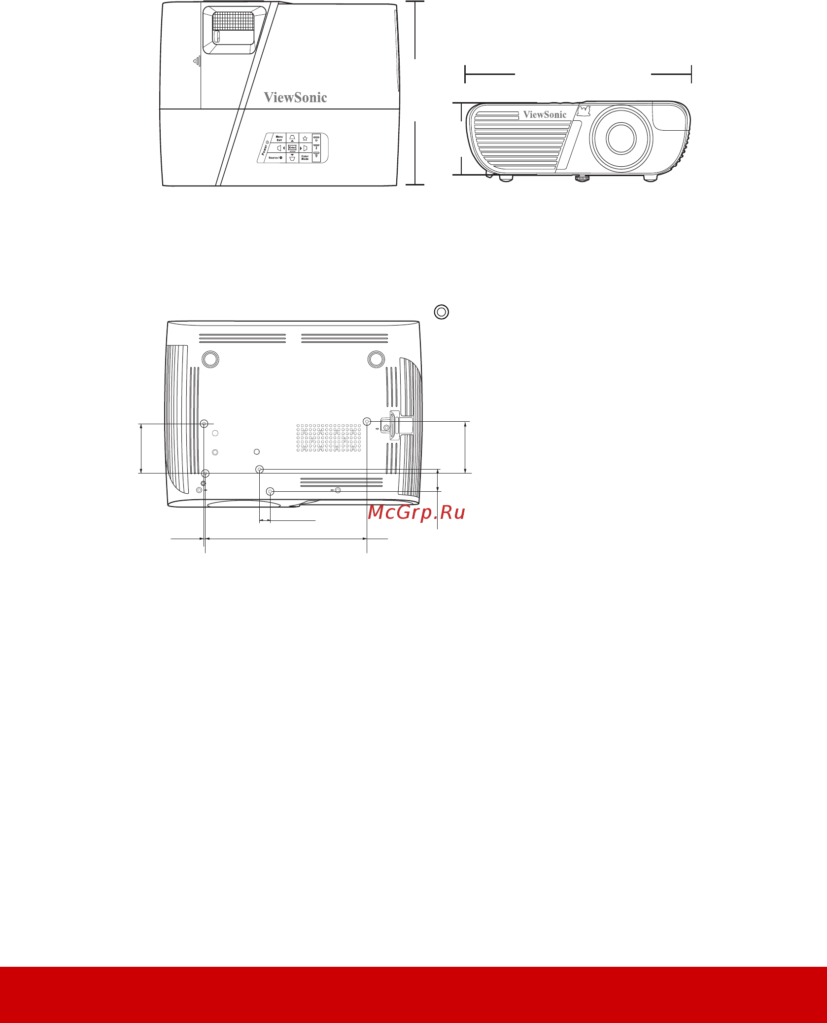 Viewsonic SW-050 [81/102] Размеры