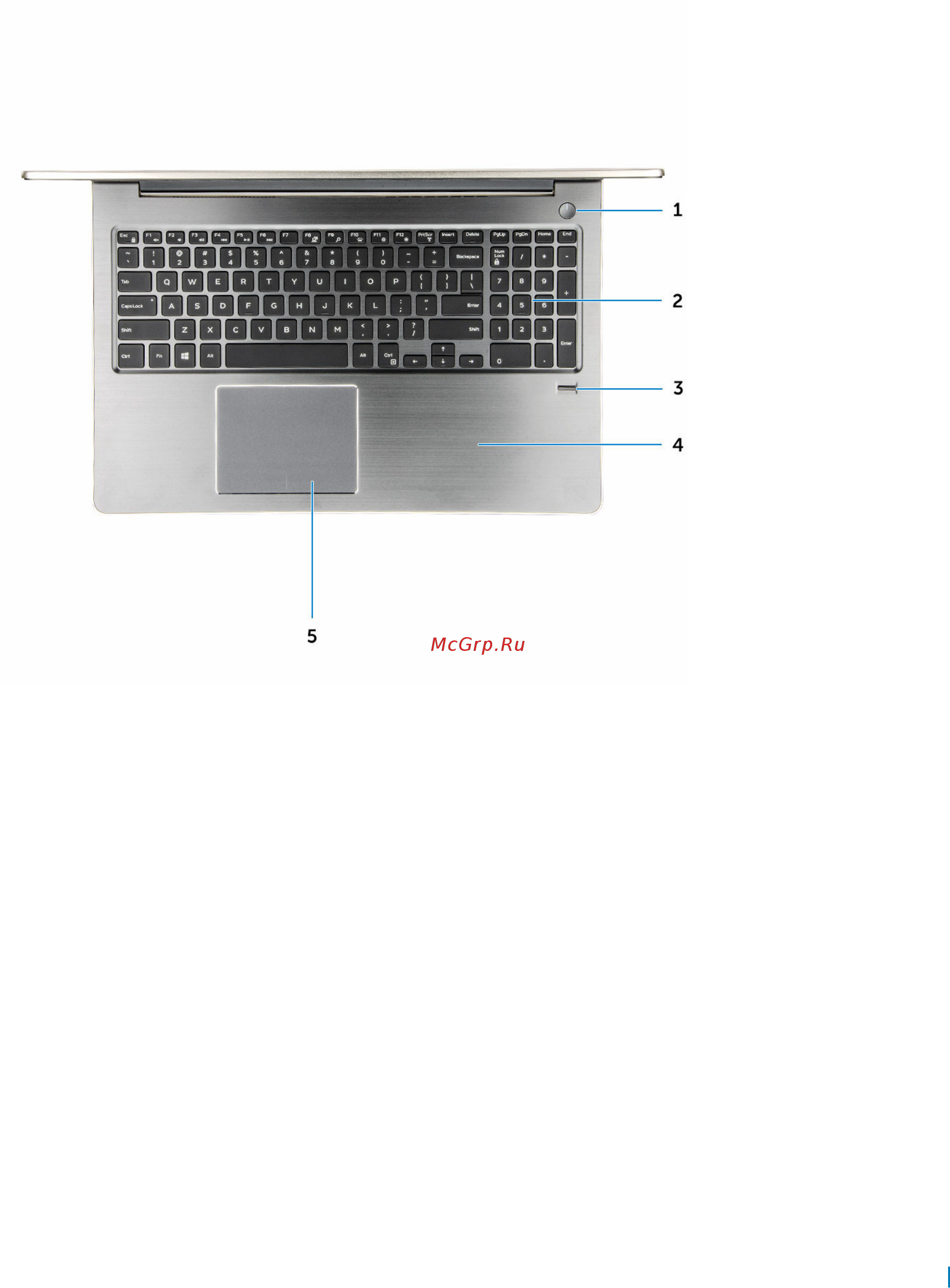 Dell Vostro 5568-1106 [11/80] Вид сверху
